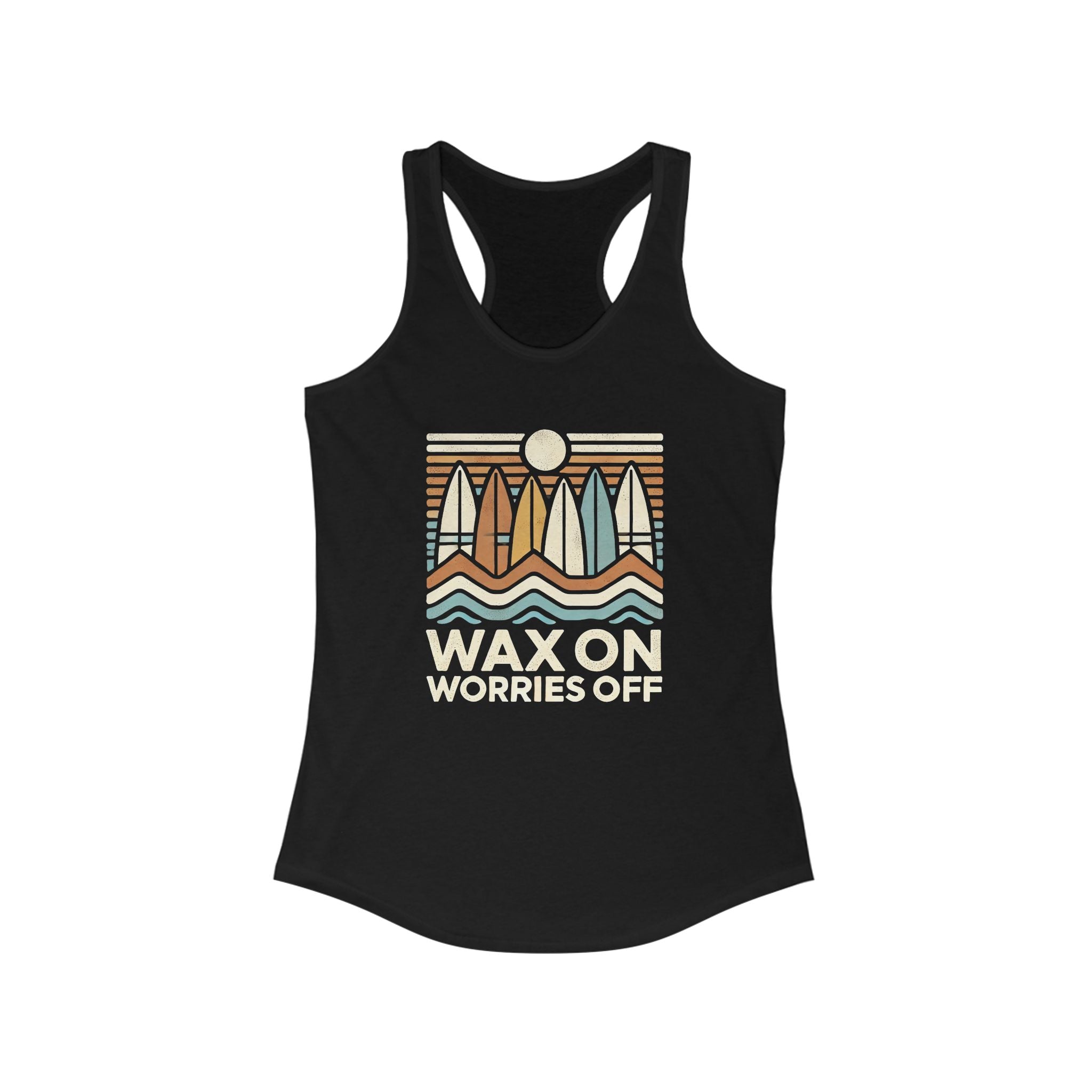 Boards Up 'Wax On' Racerback Tank - Sand & Sky