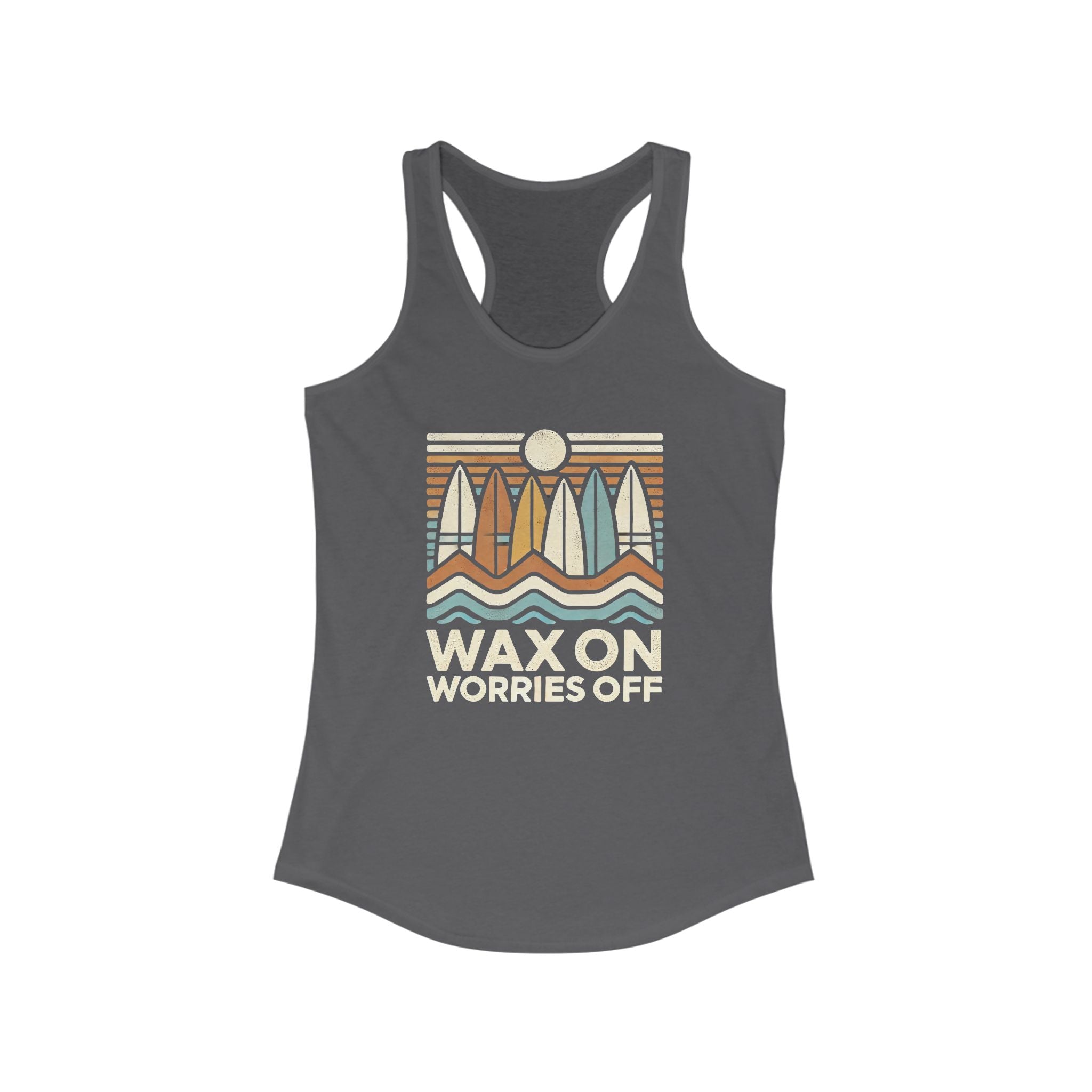 Boards Up 'Wax On' Racerback Tank - Sand & Sky