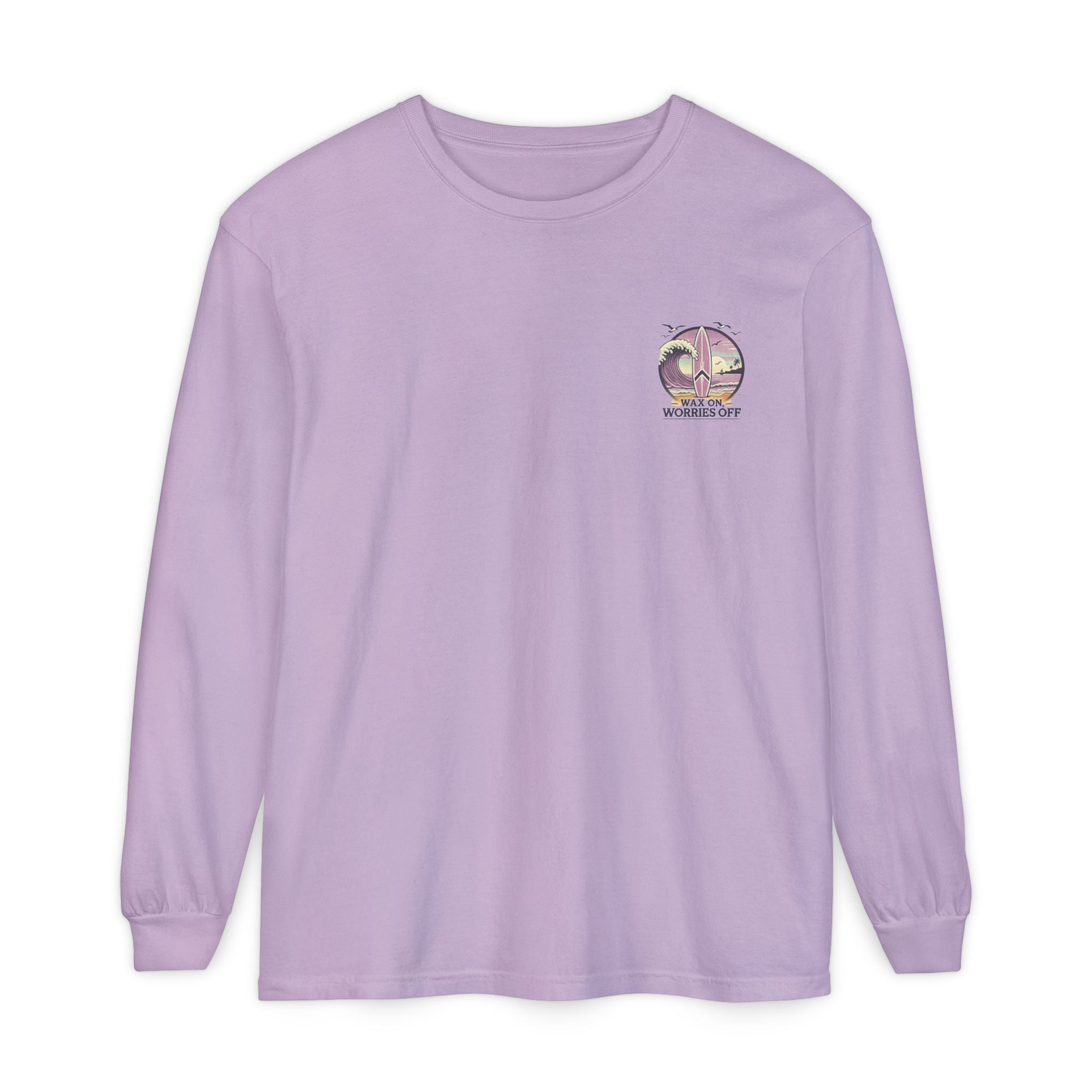 Wave Crest 'Wax On' Long Sleeve Tee - Clamshell Pink