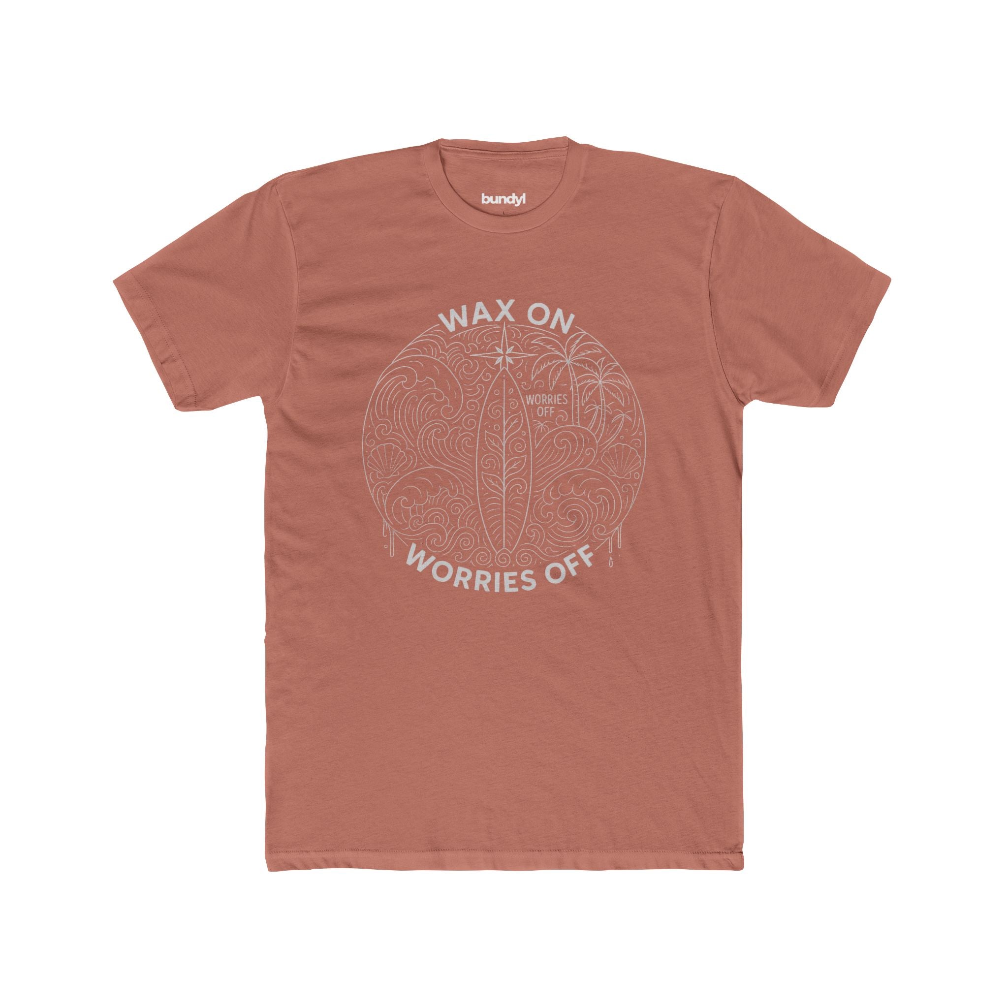 Vintage 'Wax On' Fitted Tee - Pencil White