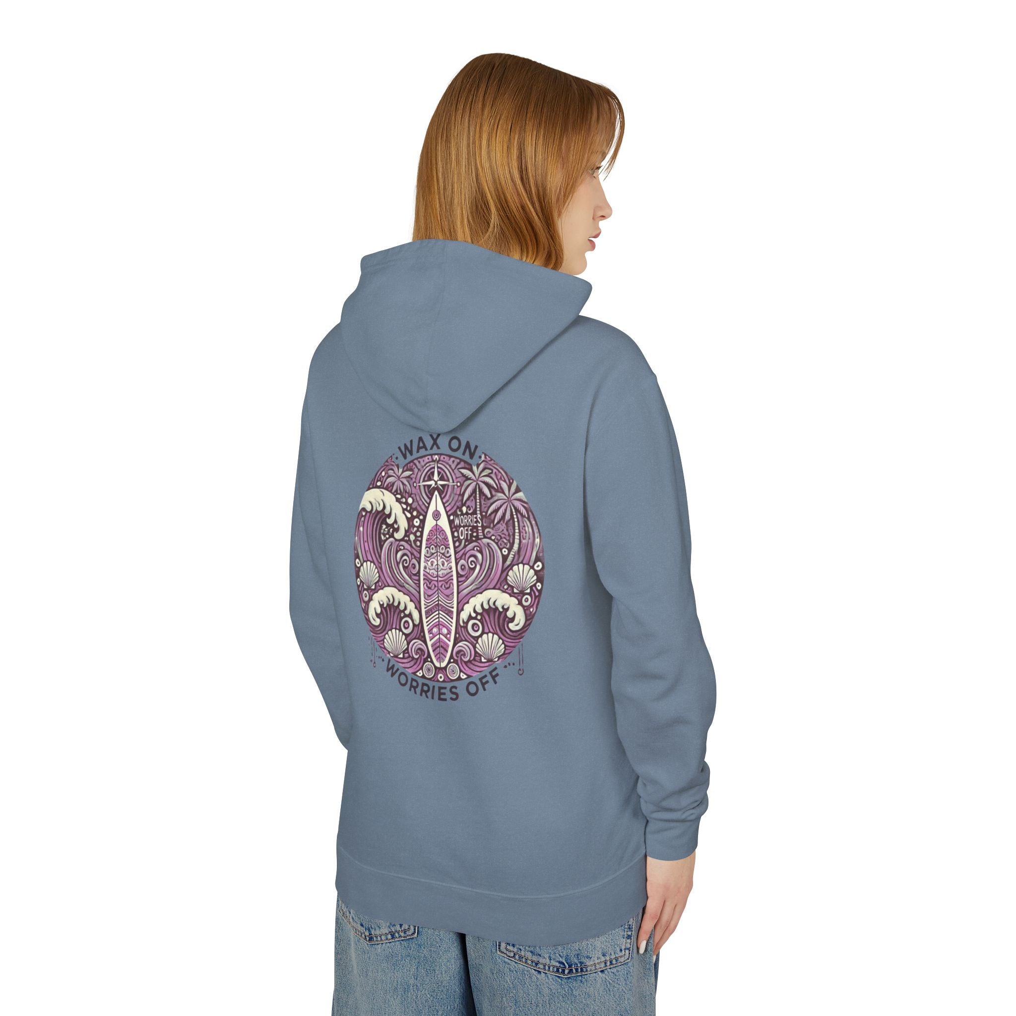 Vintage 'Wax On' Hoodie - Clamshell Pink