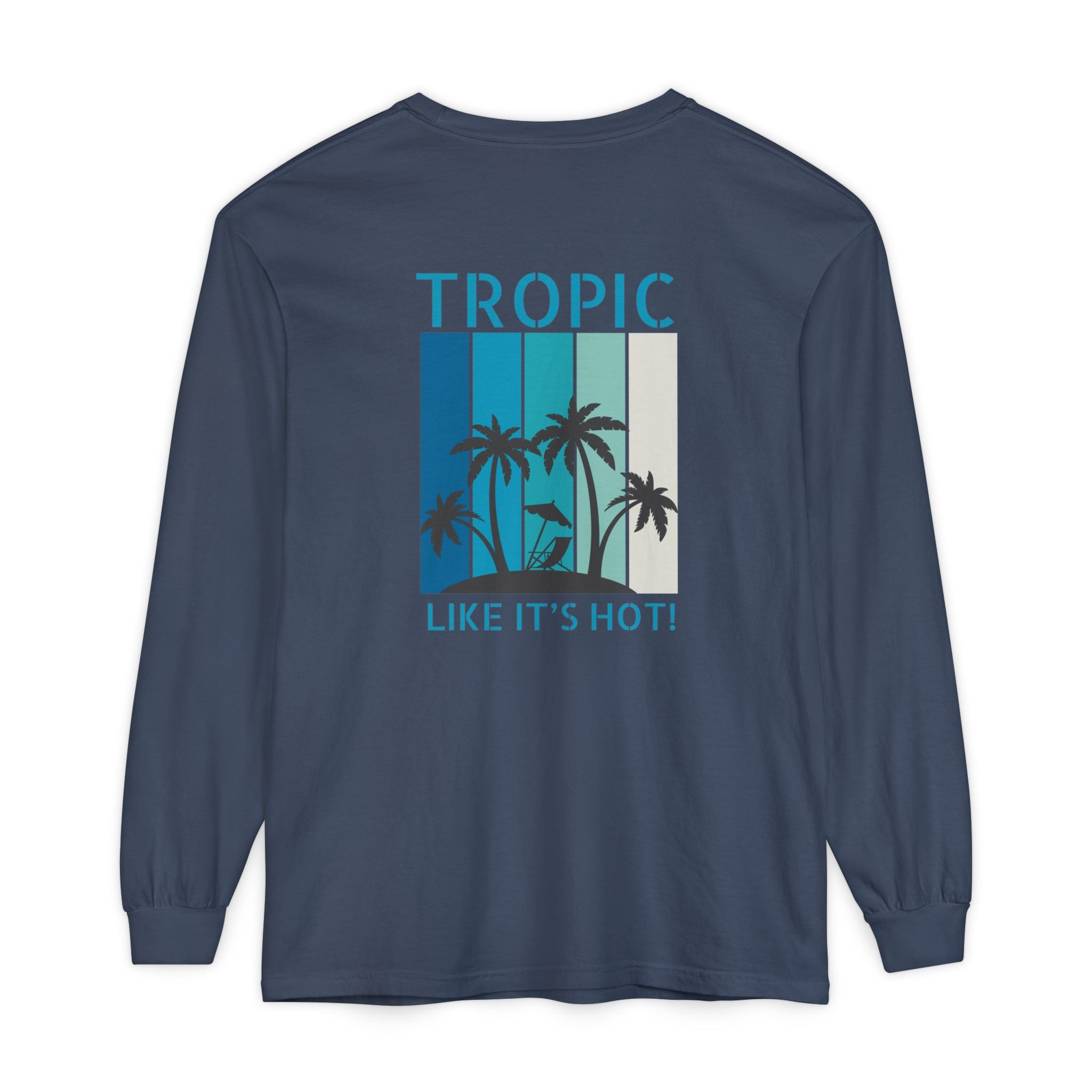 Tropic Panels Long Sleeve Tee - Big Blue Sky