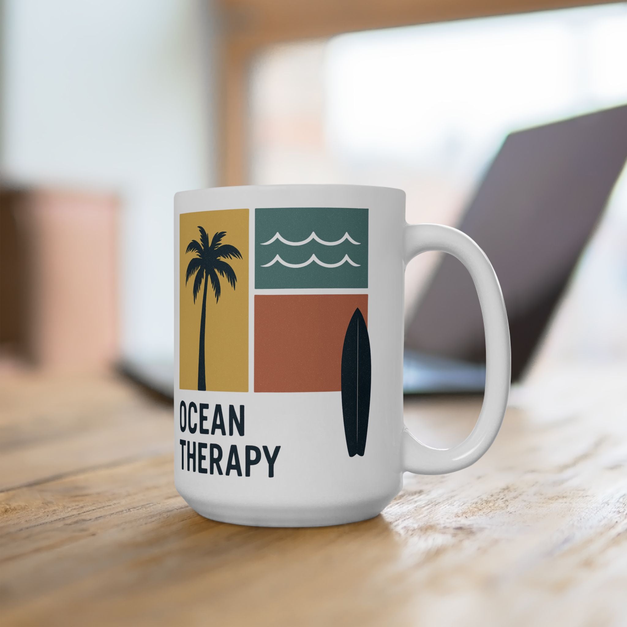 Ocean Therapy Coffee Mug - Beach Block Golden Hour