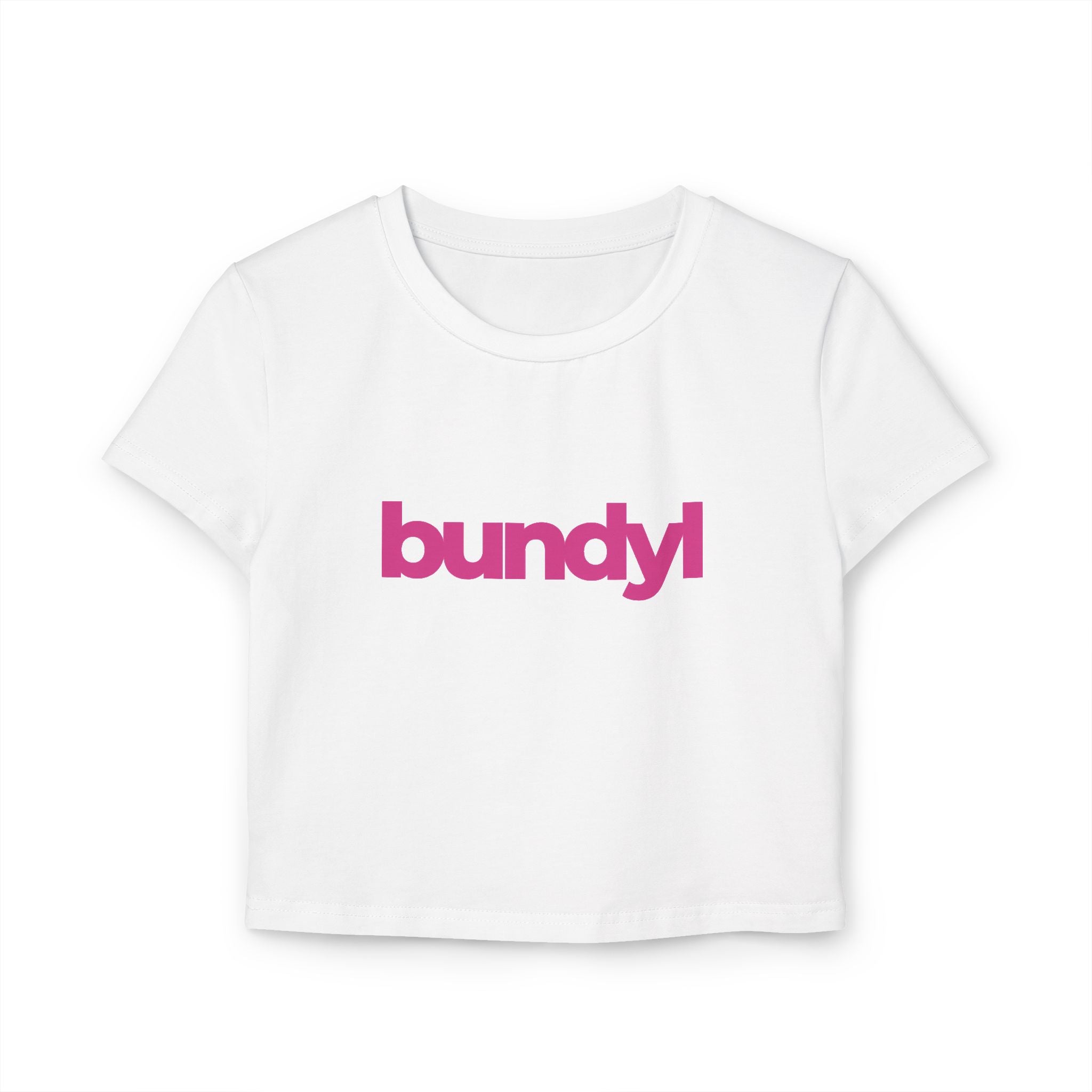bundyl Logo Cropped Fitted Tee - Hot Summer Pink