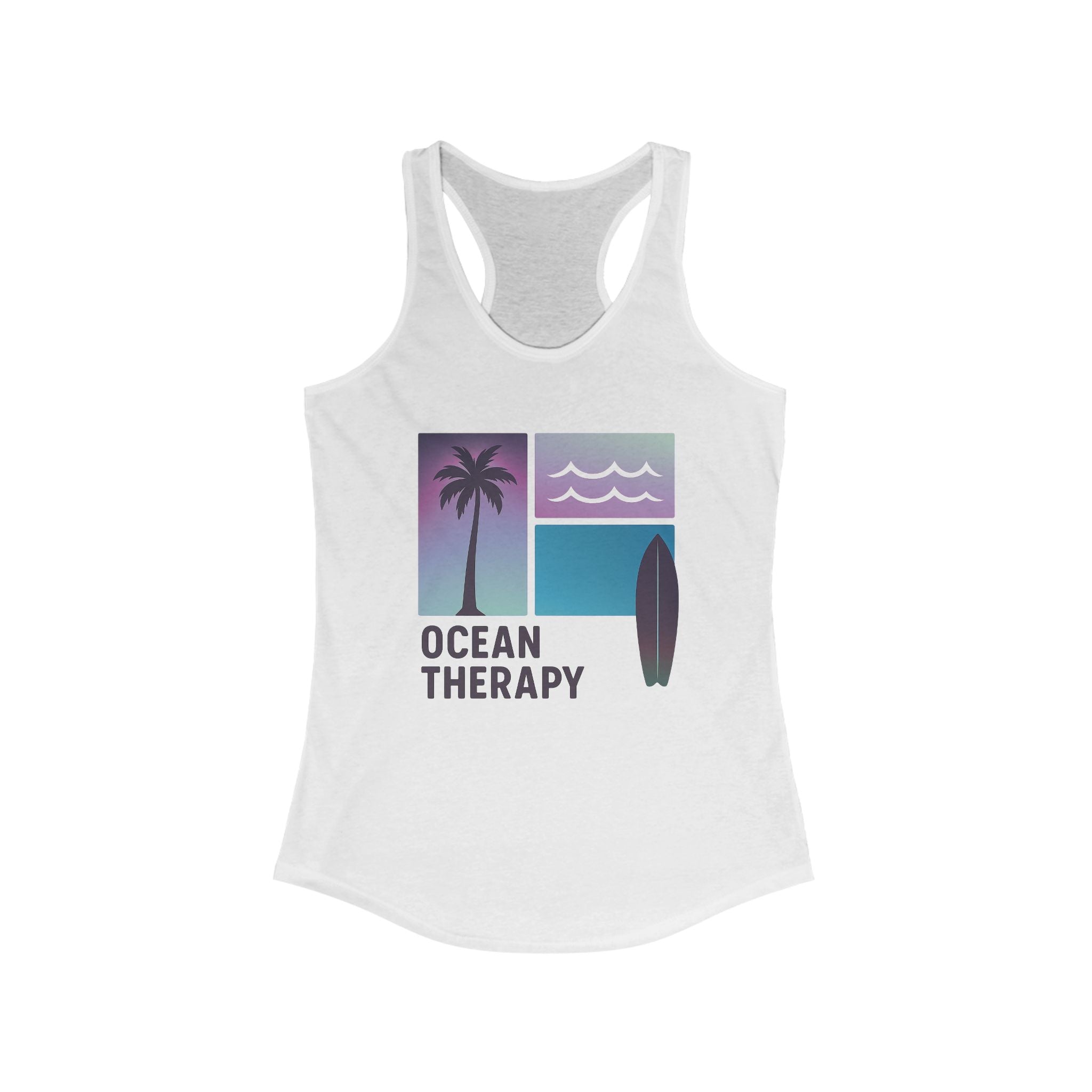Ocean Therapy Racerback Tank - Beach Block Purple