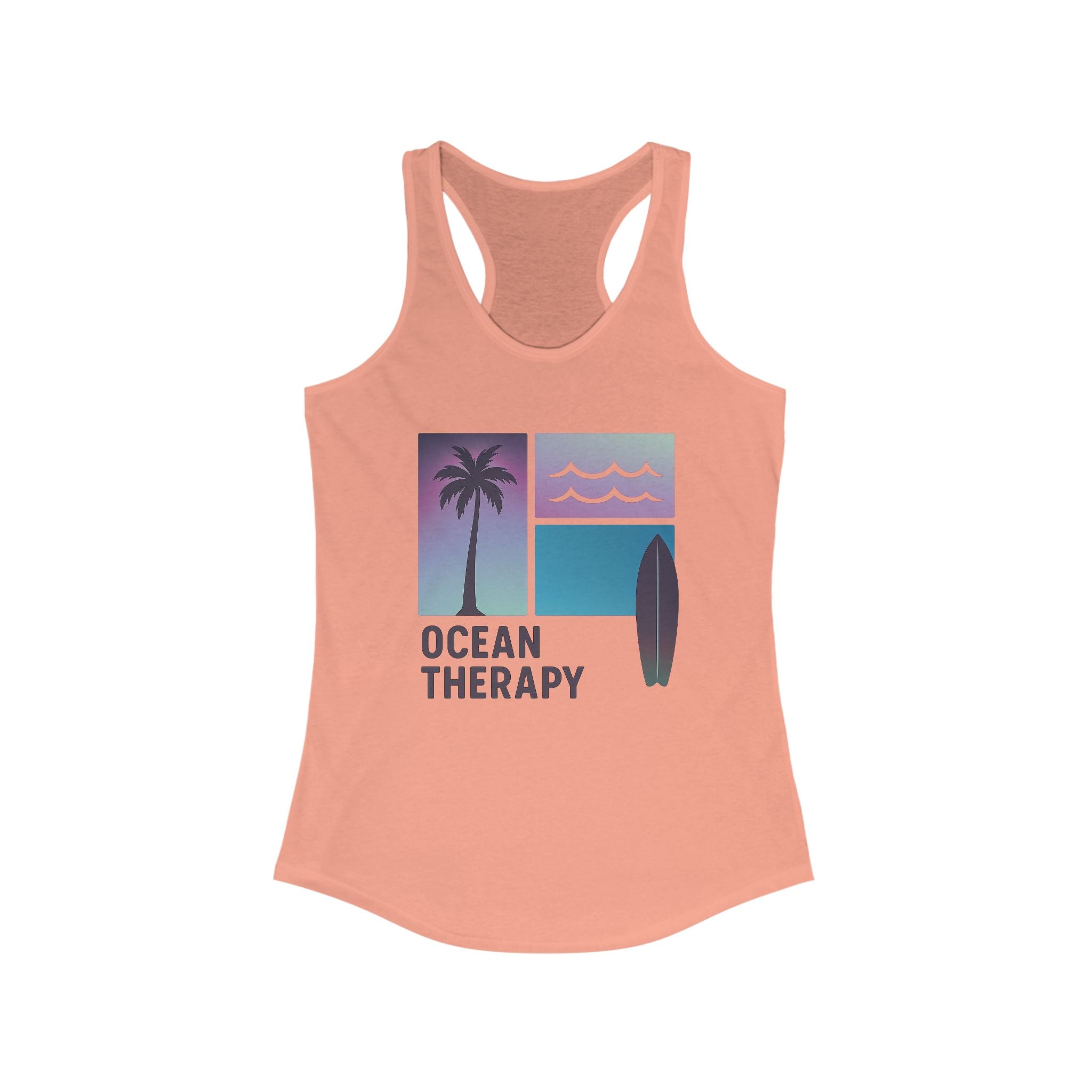 Ocean Therapy Racerback Tank - Beach Block Purple