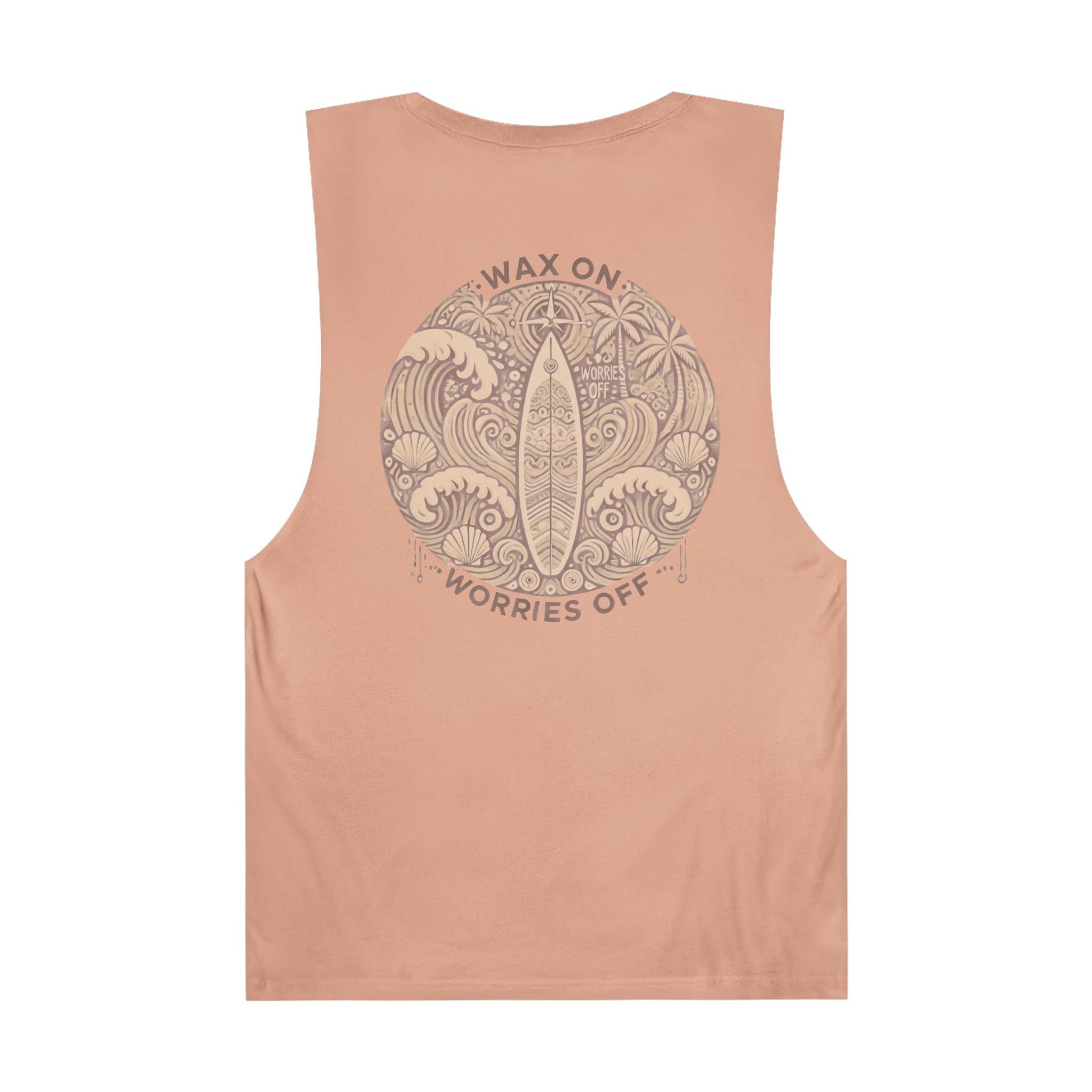 Vintage 'Wax On' Chill Tank - Sand