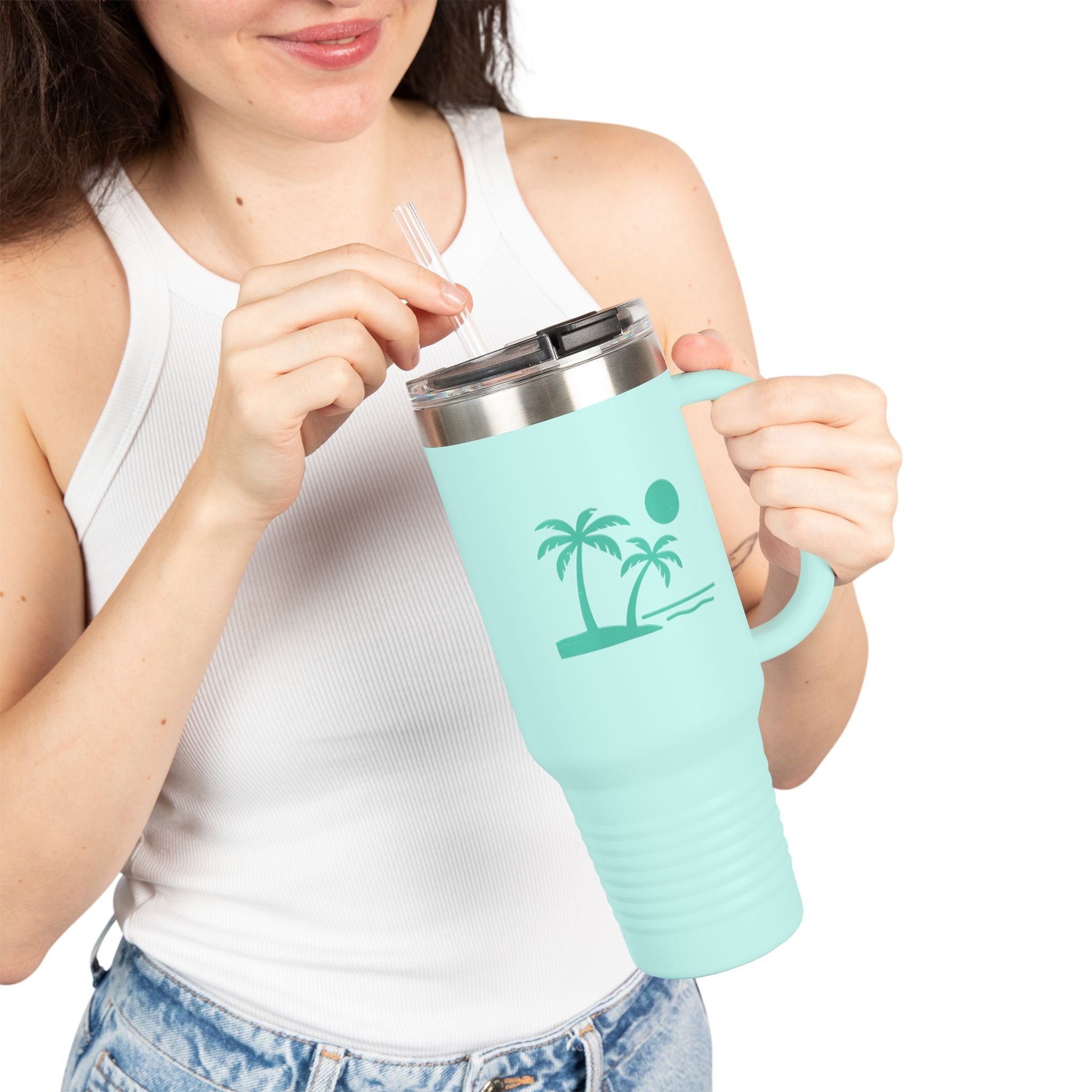 Tropic Beach Tumbler - Seafoam Green
