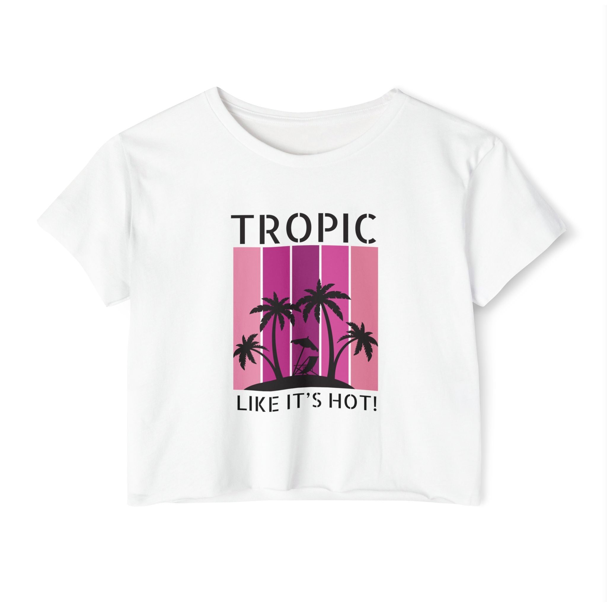 Tropic Panel Festival Crop Top - Hot Summer Pink
