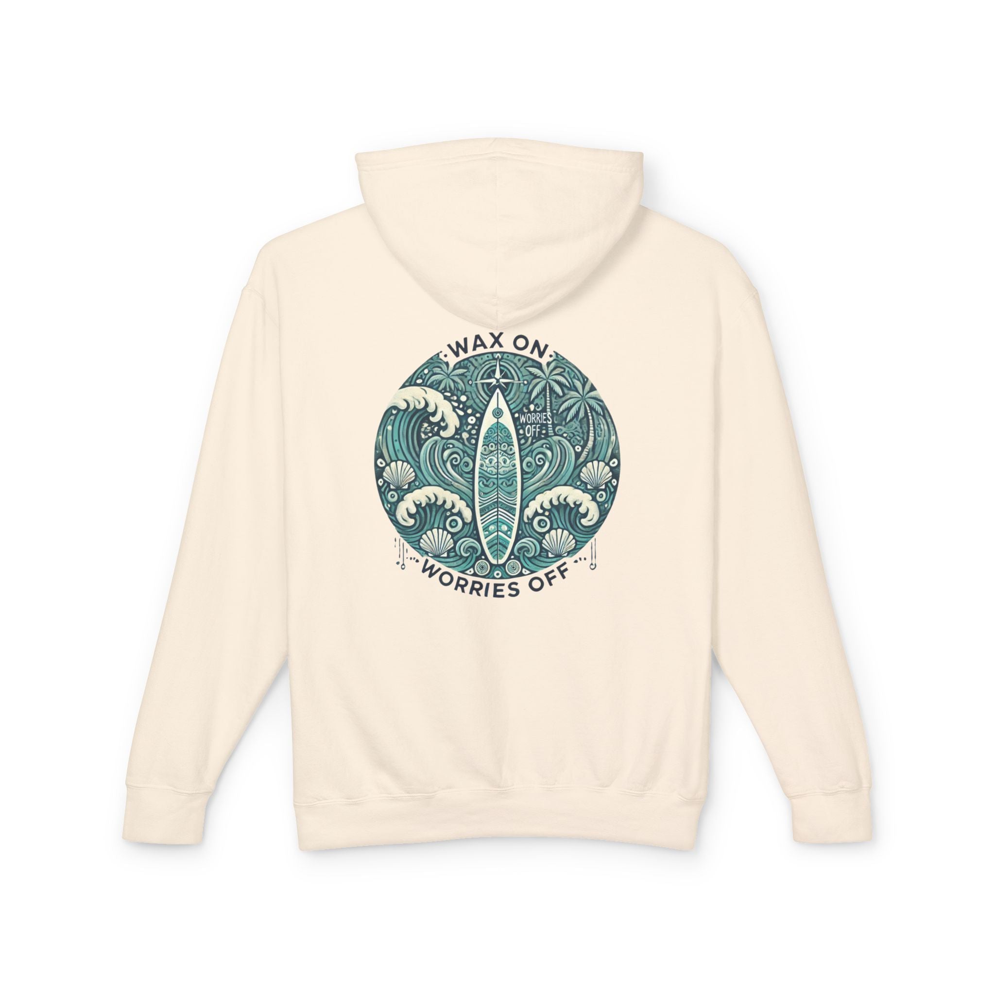 Vintage 'Wax On' Hoodie - Seafoam Green