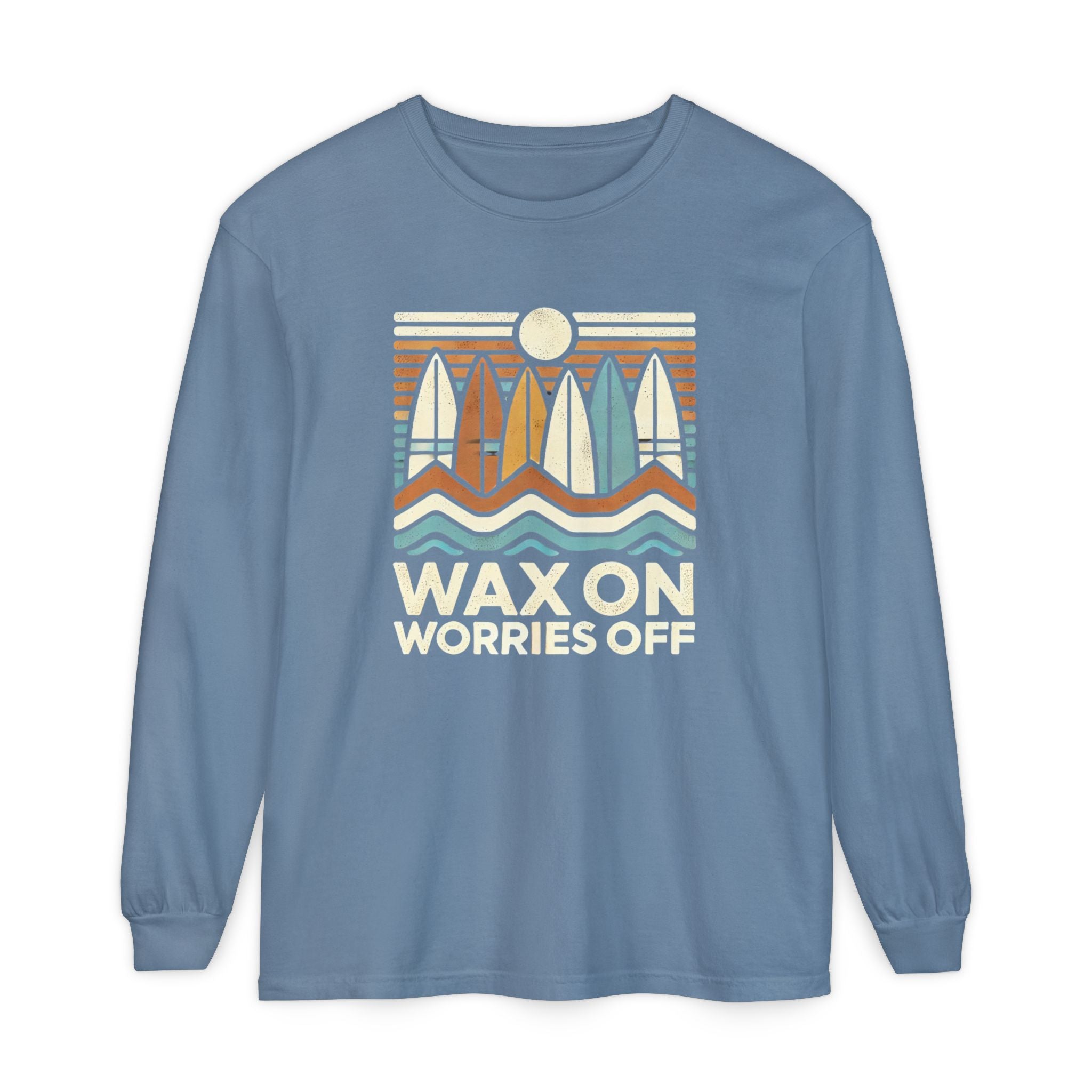 Boards Up 'Wax On' Long Sleeve Tee - Sand & Sky