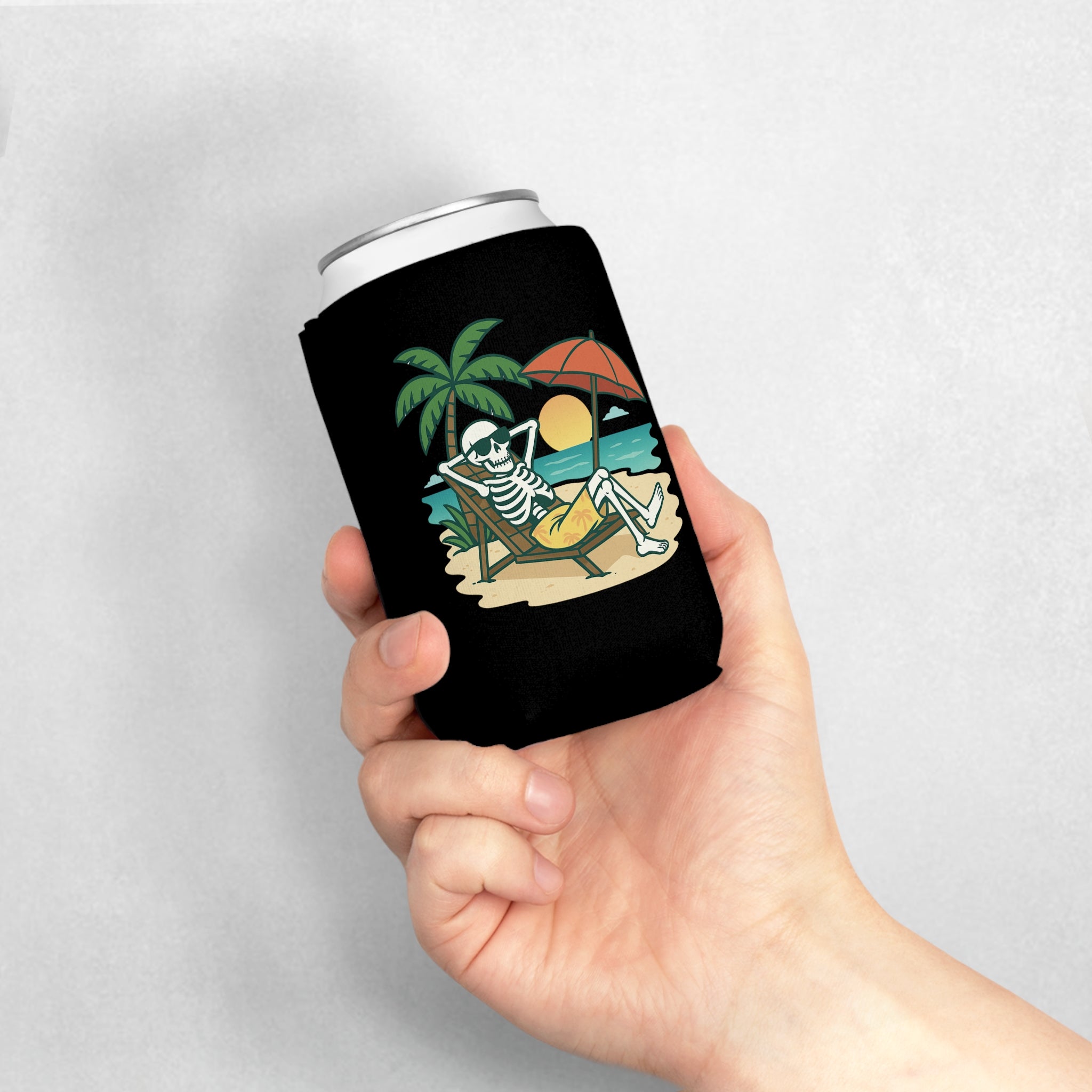 Skully 'Resting Beach Face' Can Cooler - Image Only