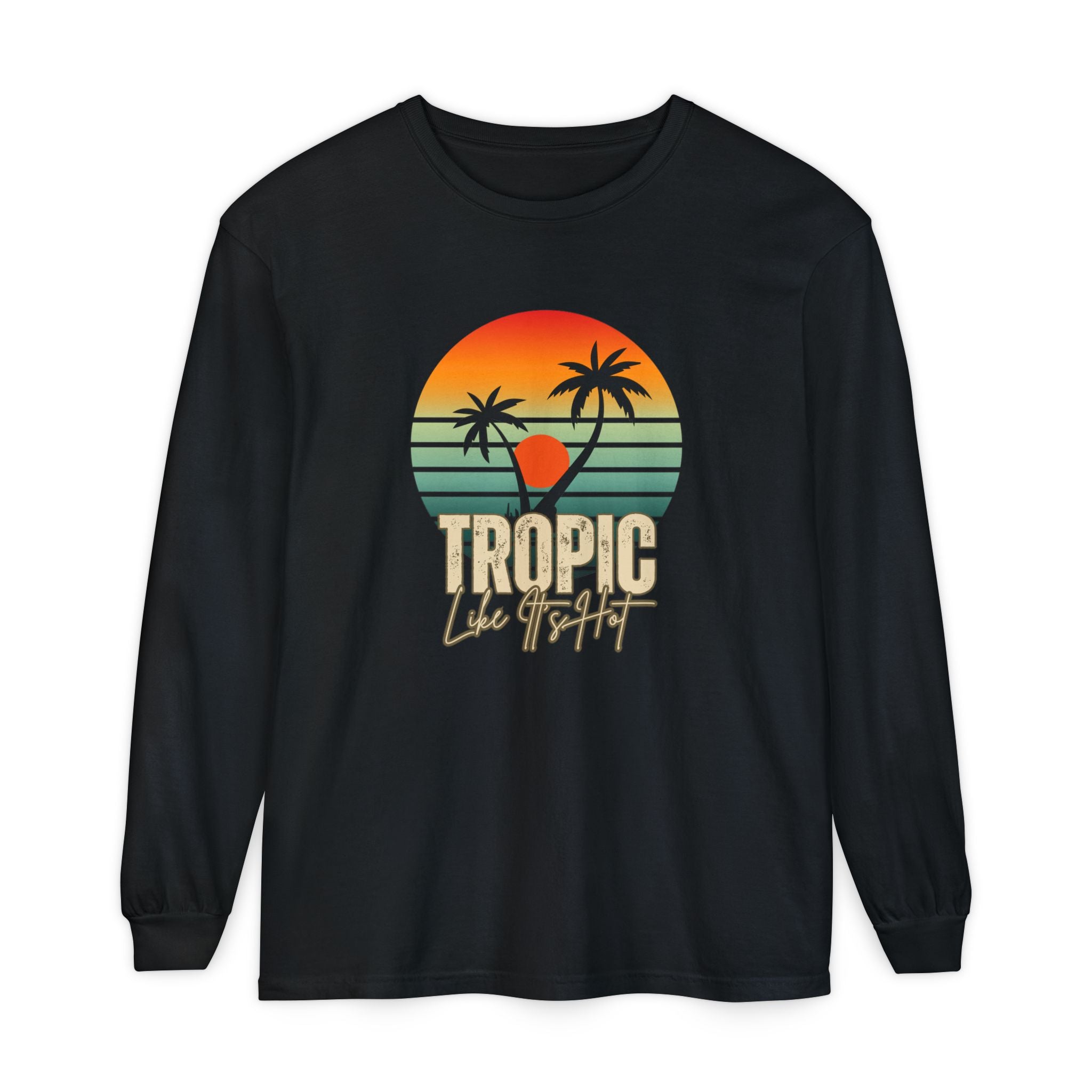 'Tropic Like It's Hot' Sunset Long Sleeve Tee