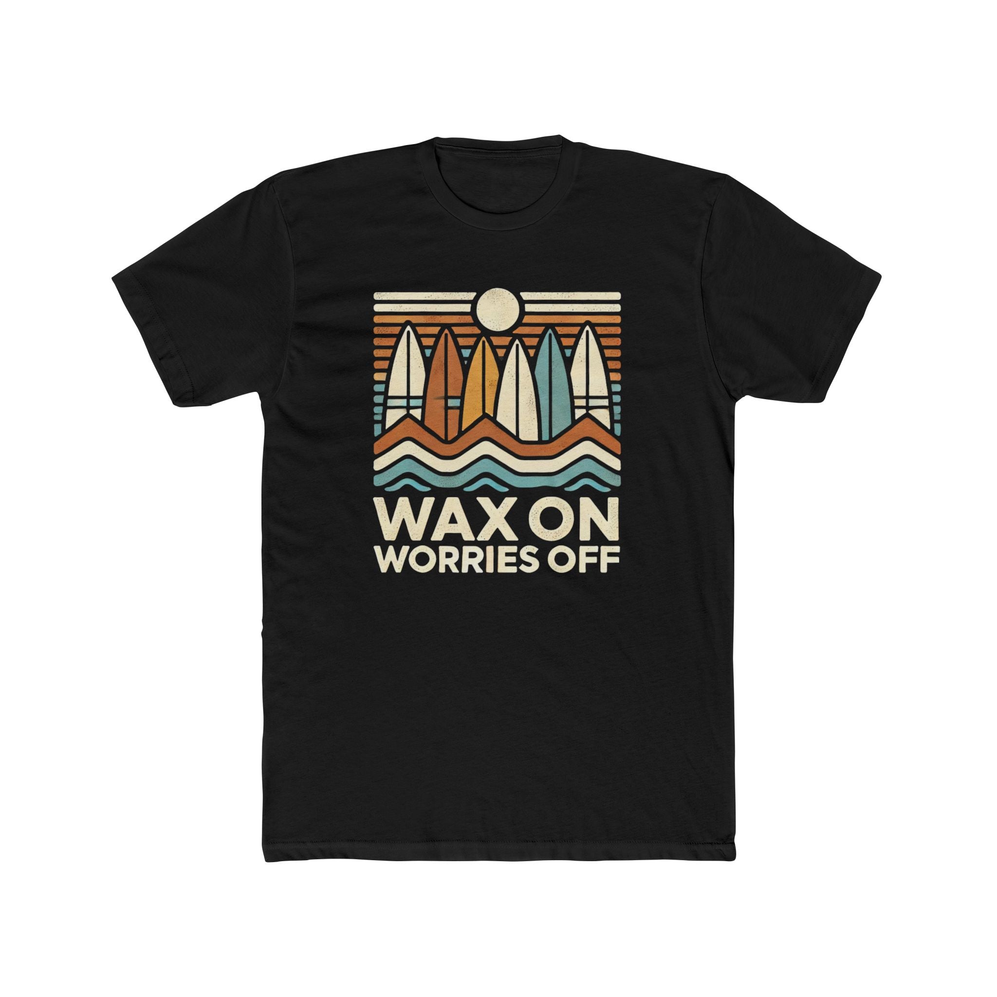 Boards Up 'Wax On' Relaxed Tee - Sand & Sky