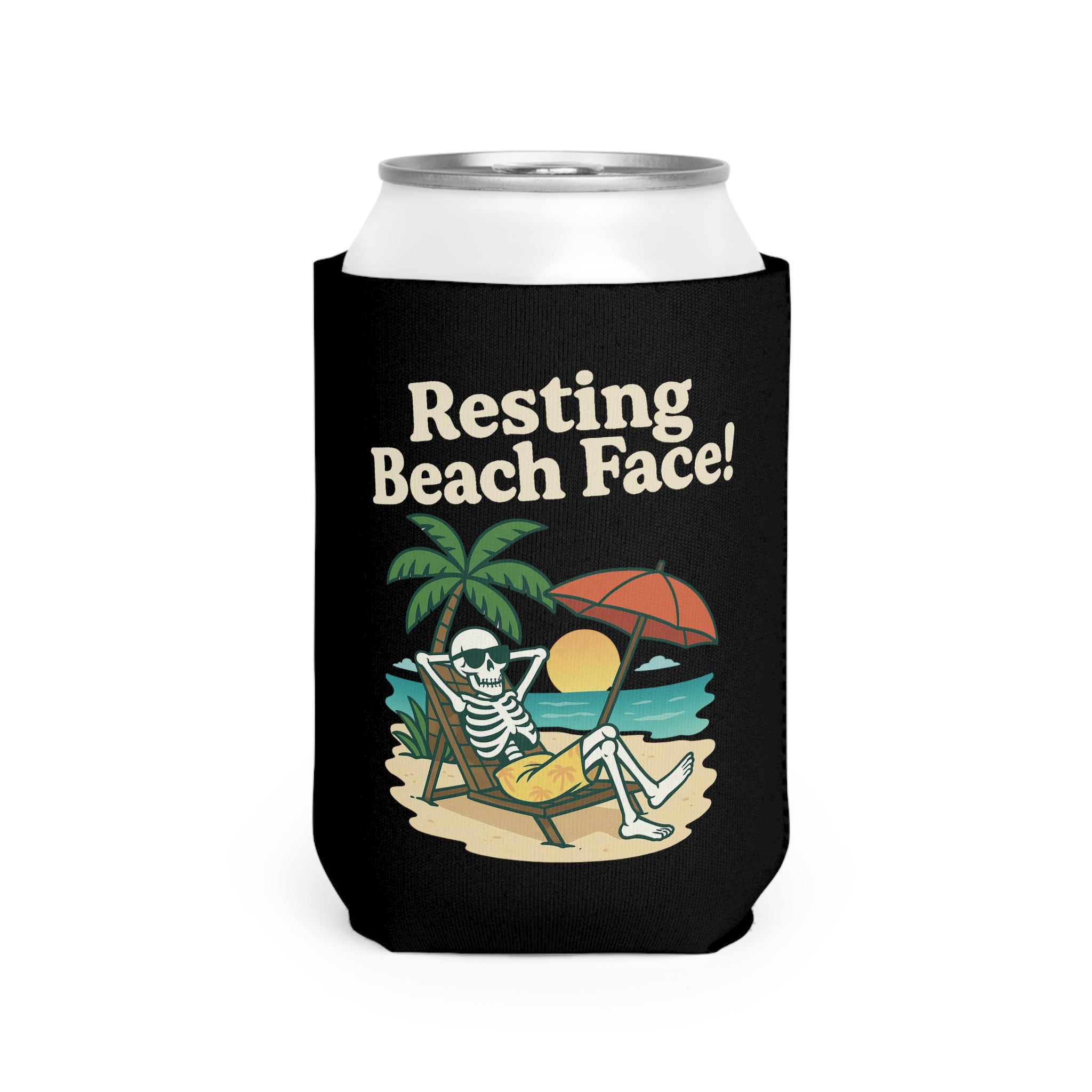 Skully 'Resting Beach Face' Can Cooler