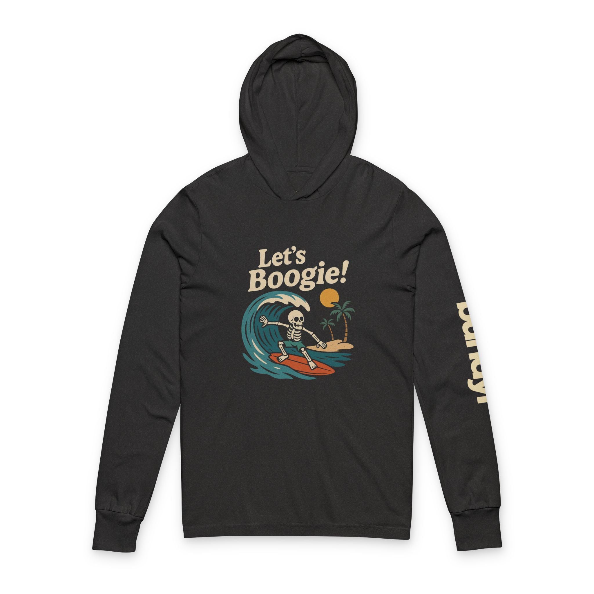 Skully 'Let's Boogie' Long Sleeve Hooded Tee - Bold Front