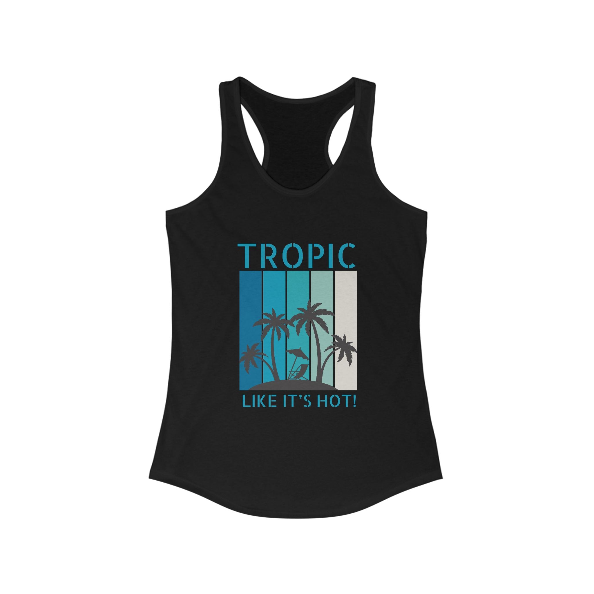 Tropic Panels Racerback Tank - Big Blue Sky