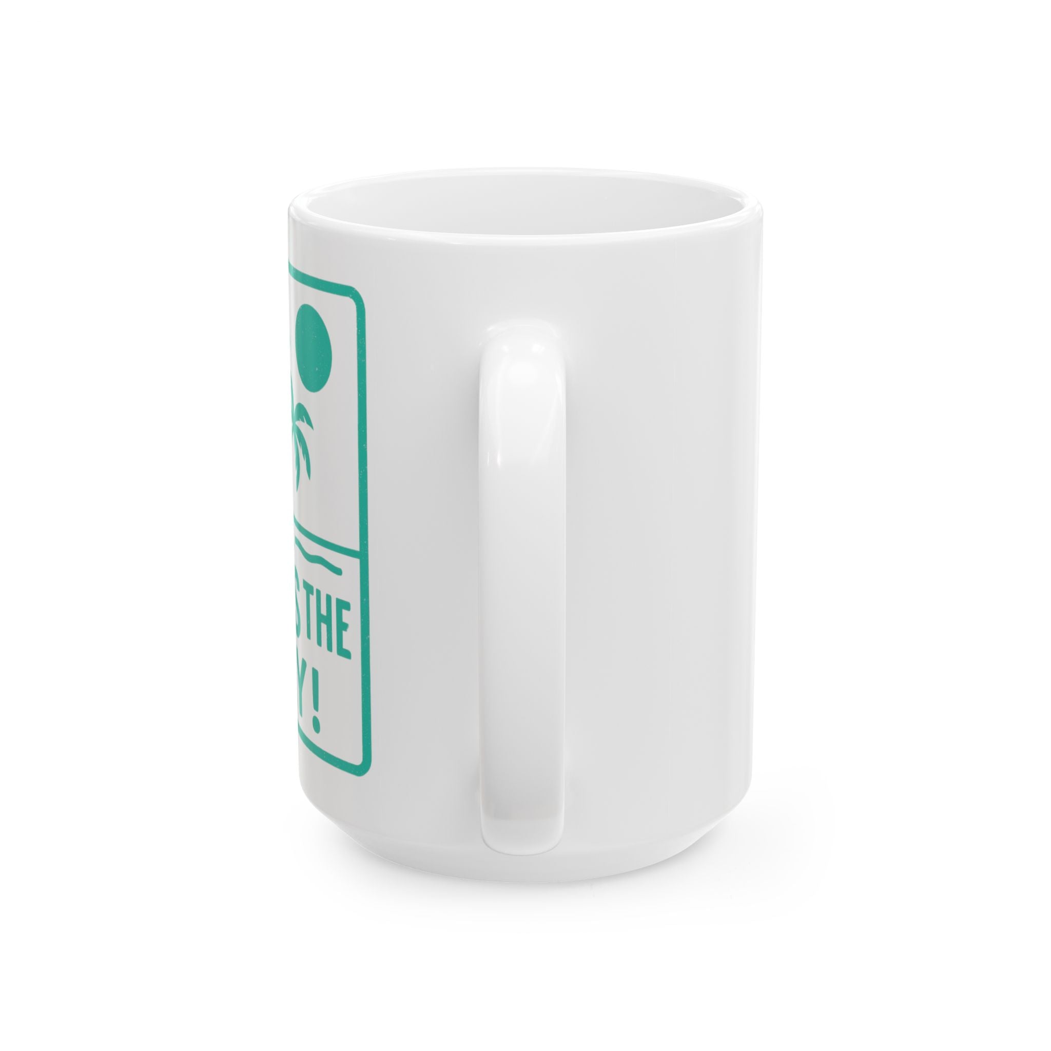 Tropic Beach 'Seas the Day' Coffee Mug - Seafoam Green