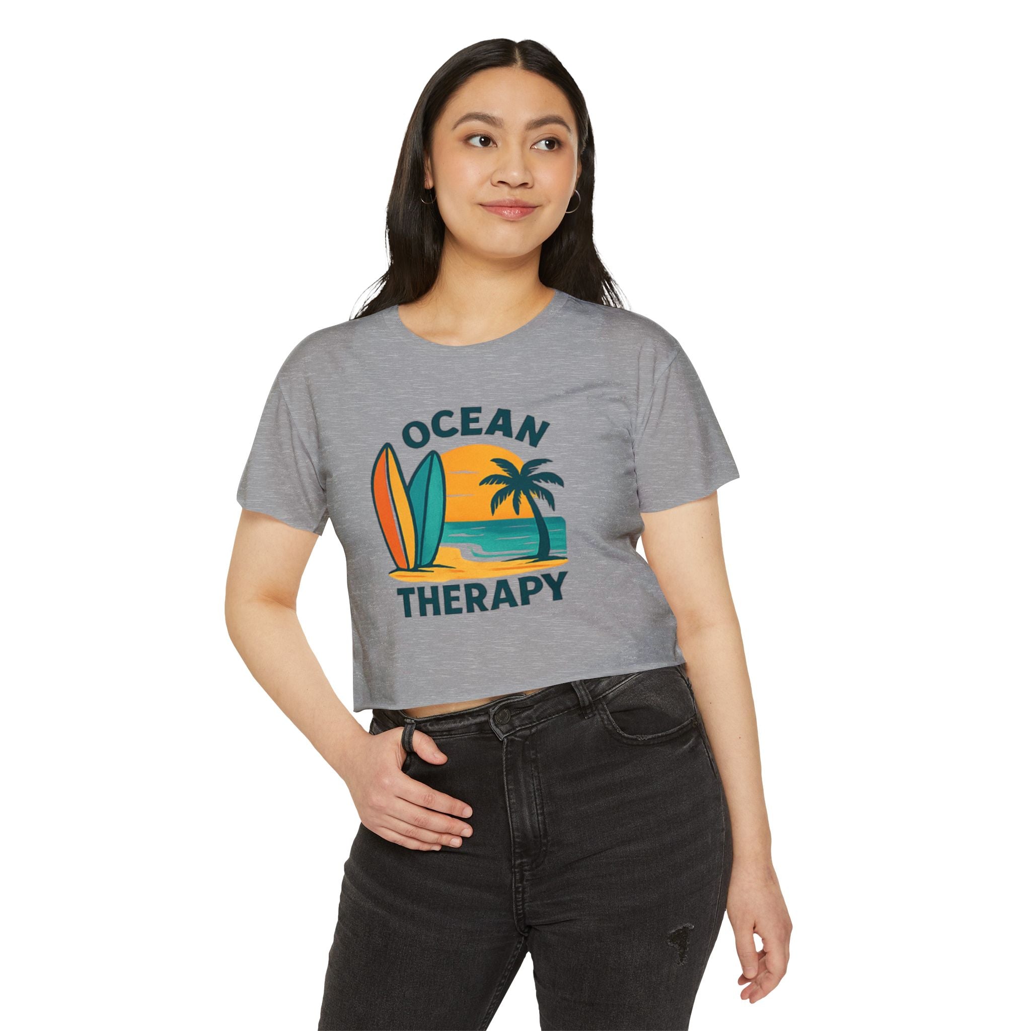 Ocean Therapy Festival Crop Top - Boards Up