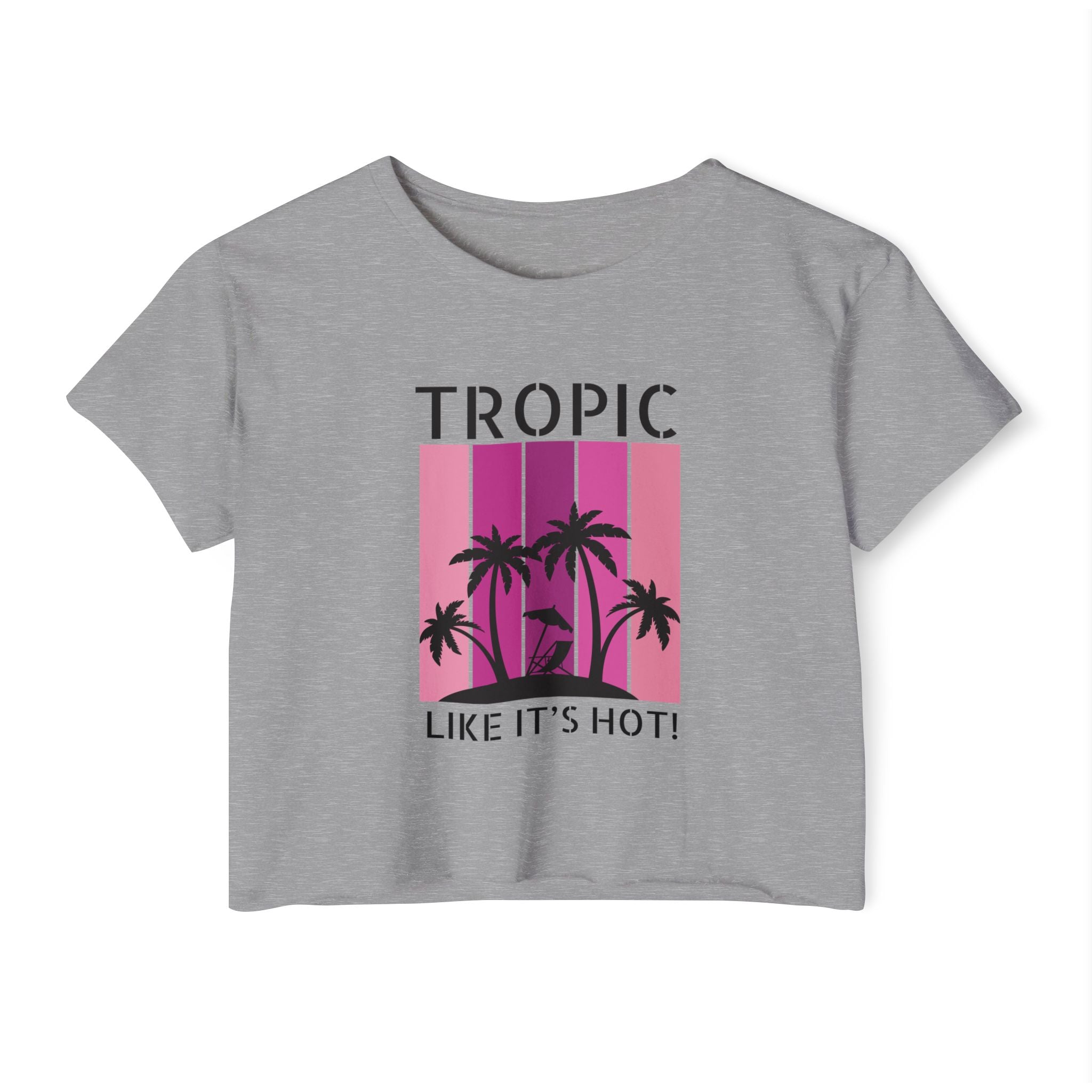 Tropic Panel Festival Crop Top - Hot Summer Pink