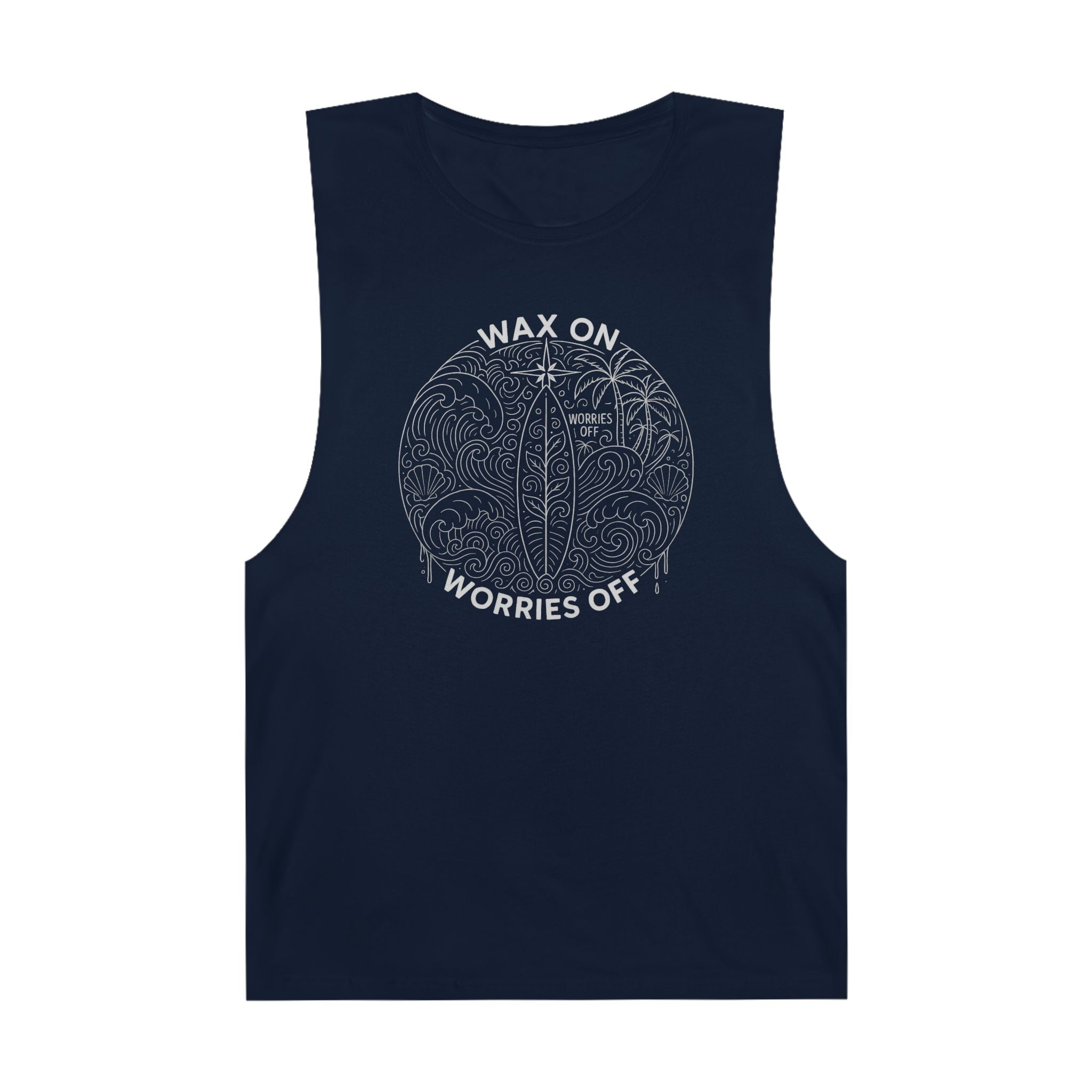 Vintage 'Wax On' Chill Tank - Pencil White