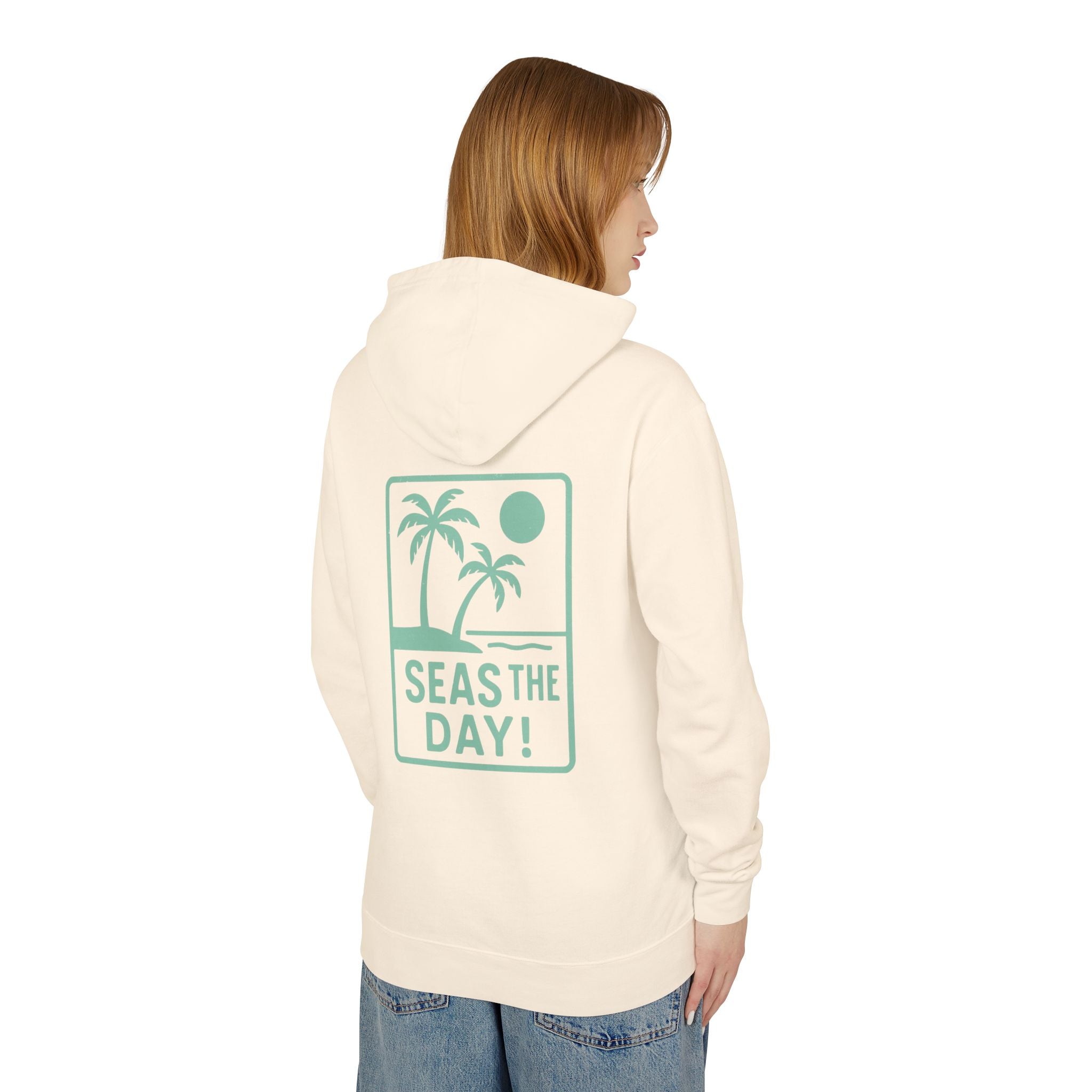 Tropic Beach 'Seas the Day' Hoodie - Seafoam Green
