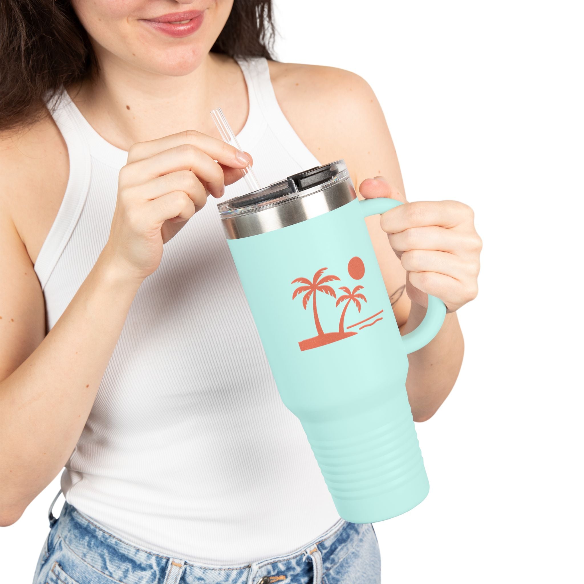 Tropic Beach Tumbler - Sunset Orange
