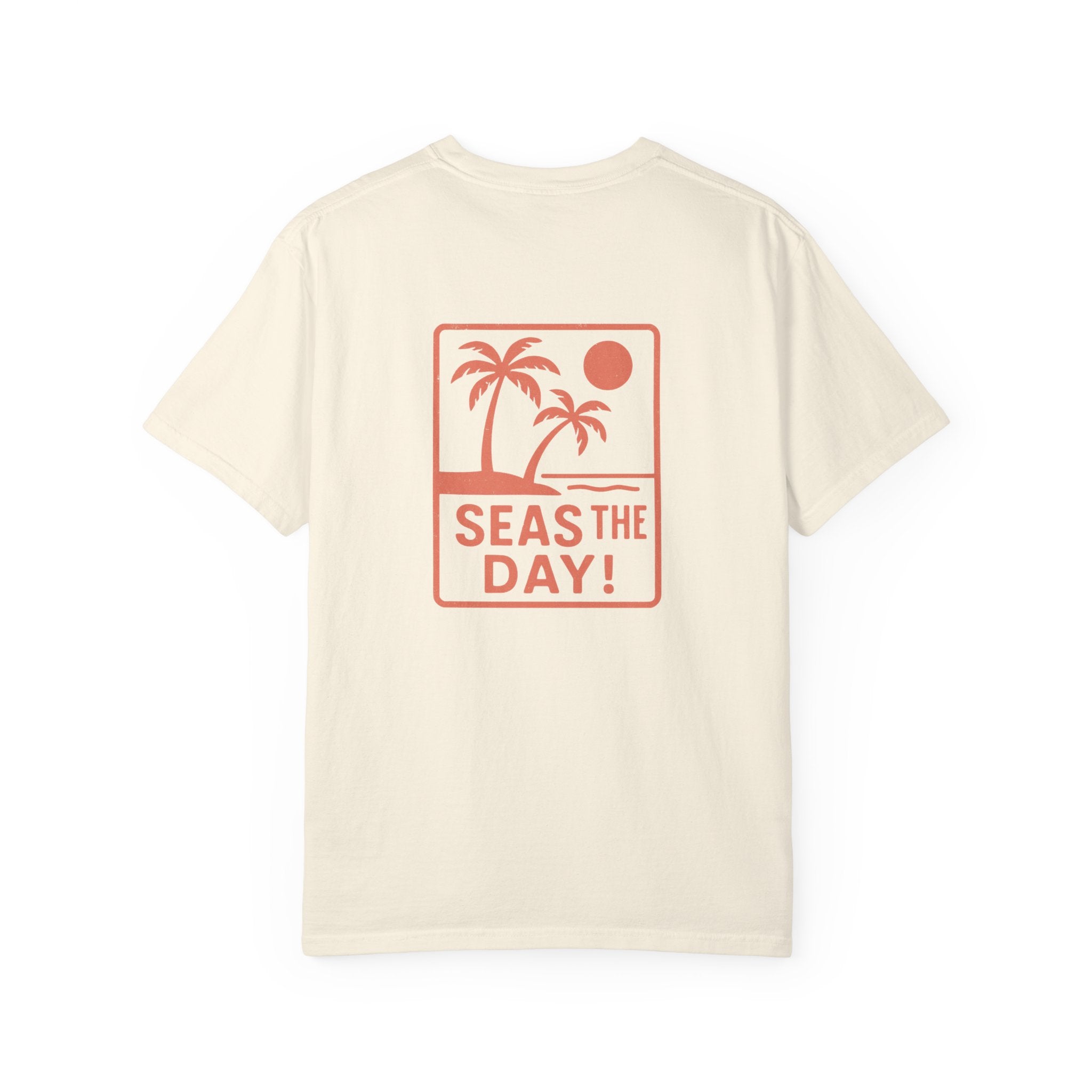Tropic Beach 'Seas the Day' Relaxed Tee - Sunset Orange