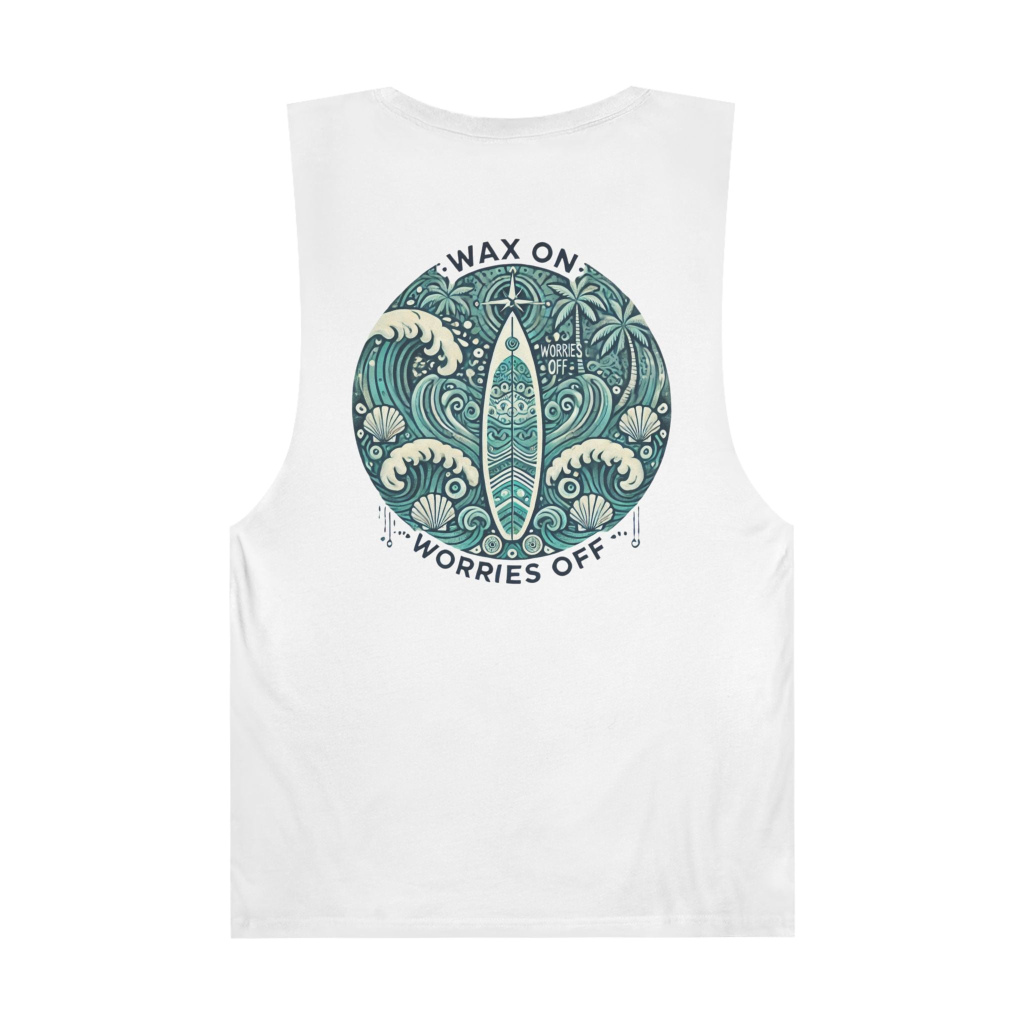 Vintage 'Wax On' Chill Tank - Shadow Green