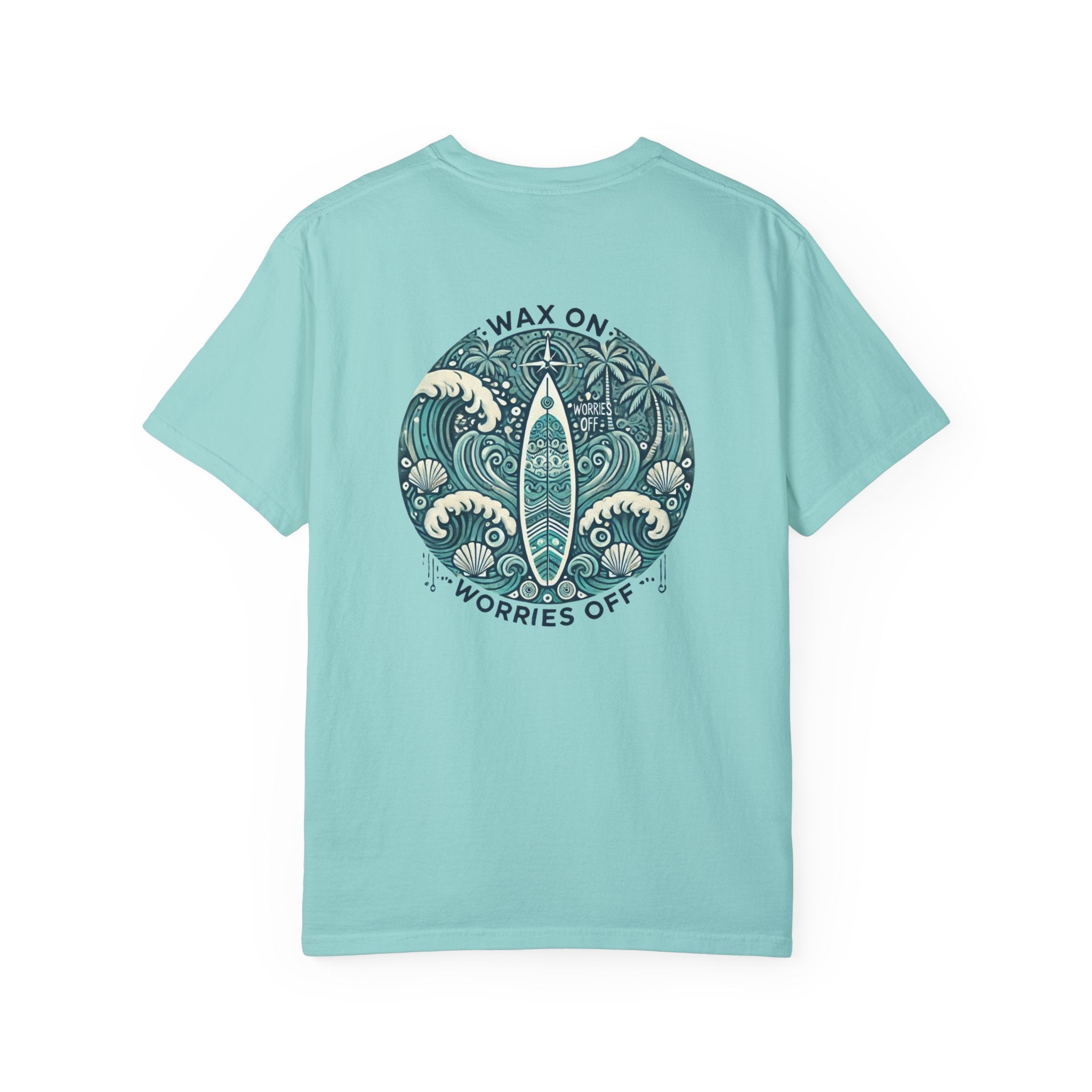 Vintage 'Wax On' Relaxed Tee - Shadow Green