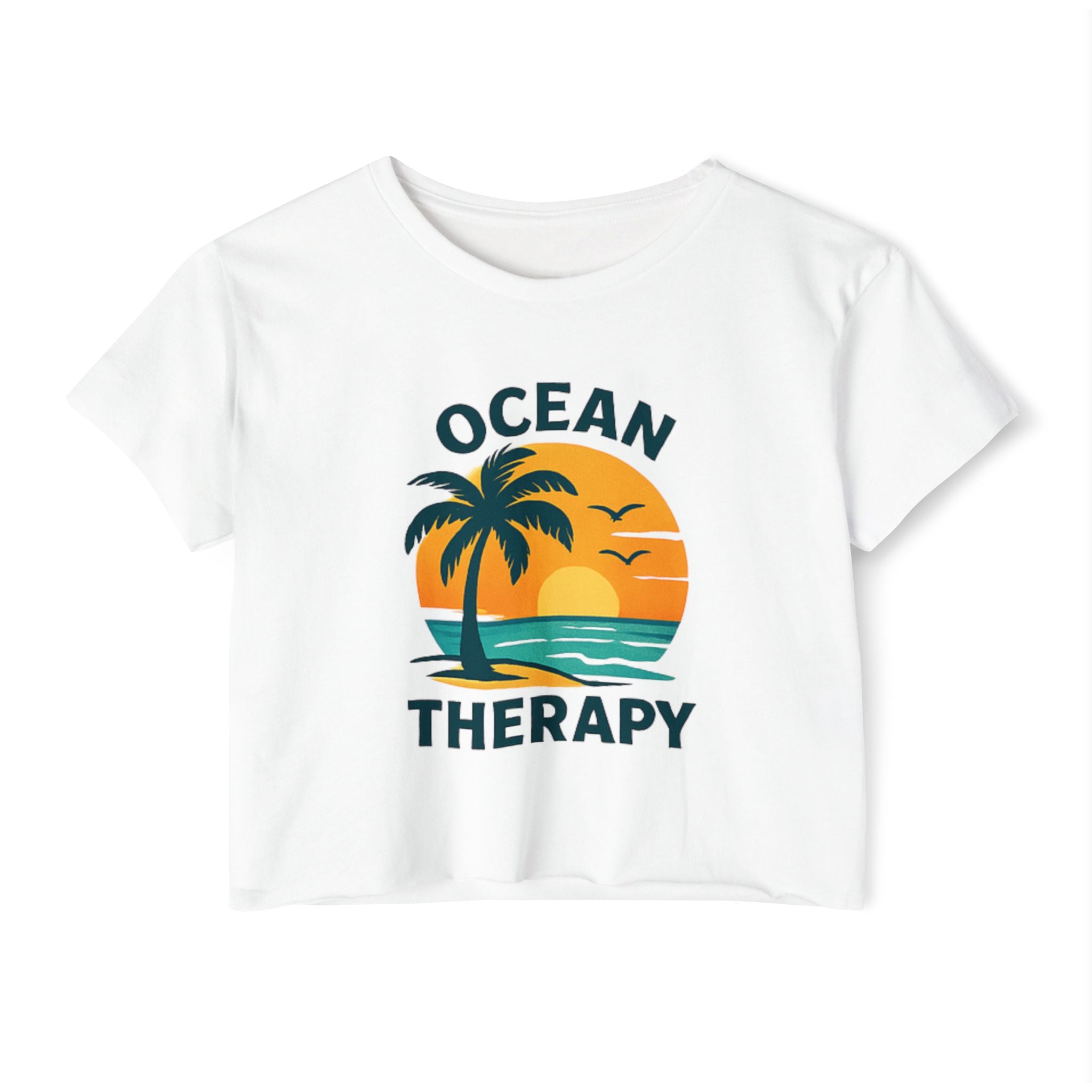 Ocean Therapy Festival Crop Top - Sand & Sea