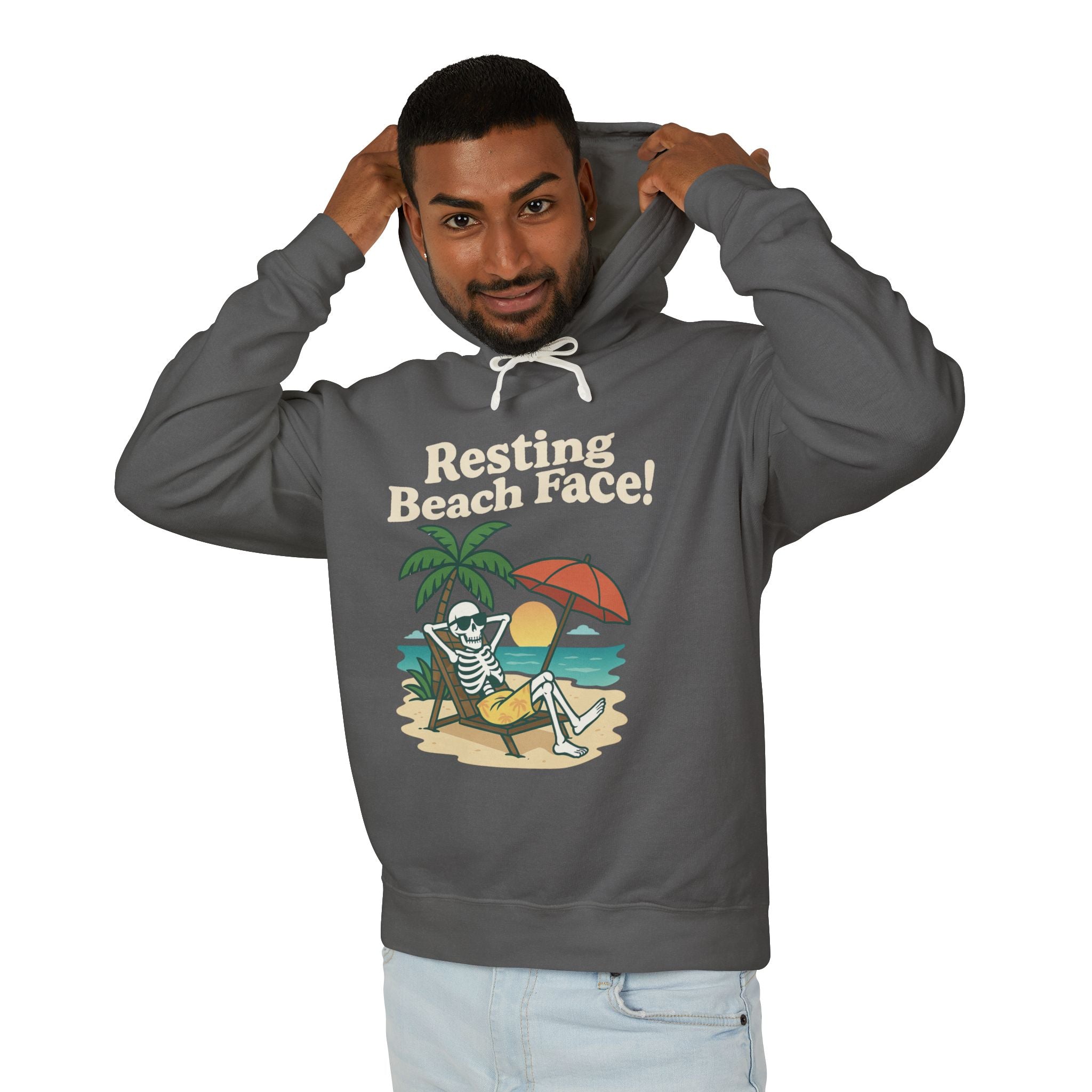 Skully 'Resting Beach Face' Hoodie - Bold Front