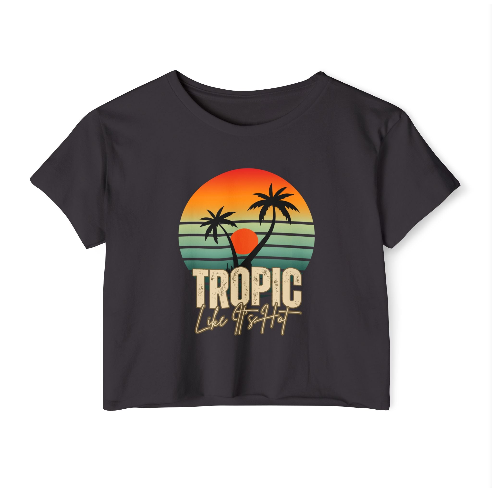 'Tropic Like It's Hot' Sunset Festival Crop Top