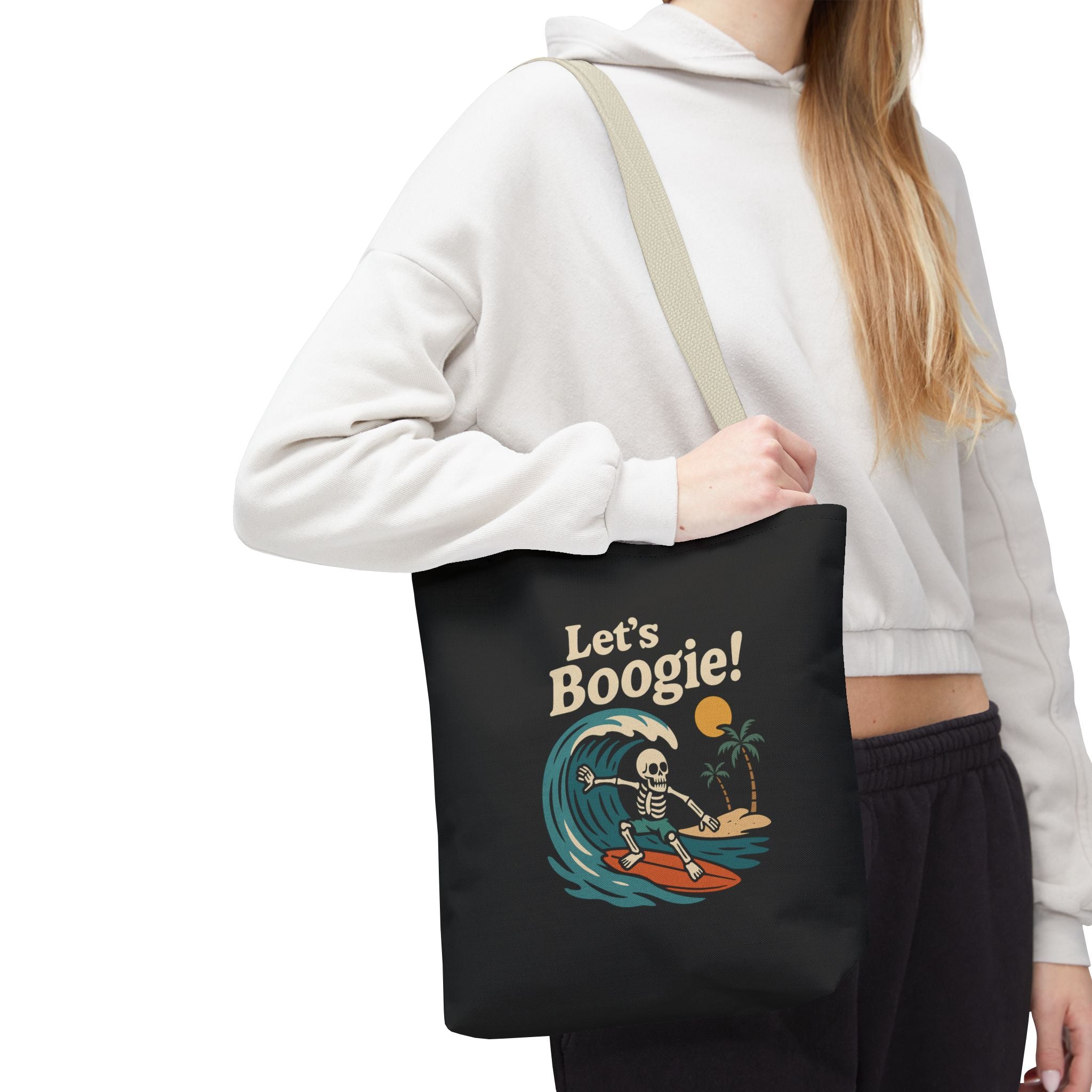 Skully 'Let's Boogie' Everyday Canvas Tote Bag - 13x13