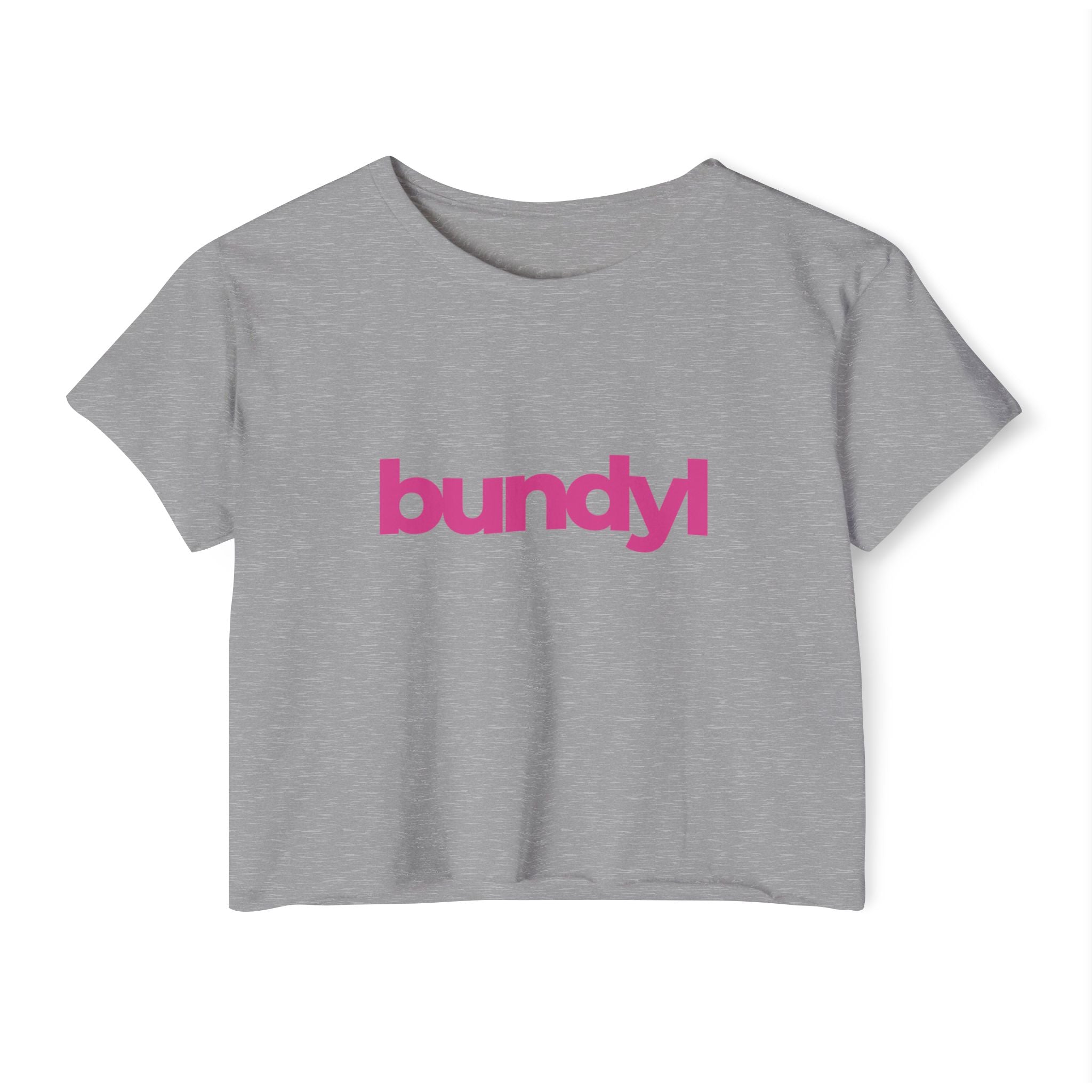 bundyl Logo Festival Crop Top - Hot Summer Pink