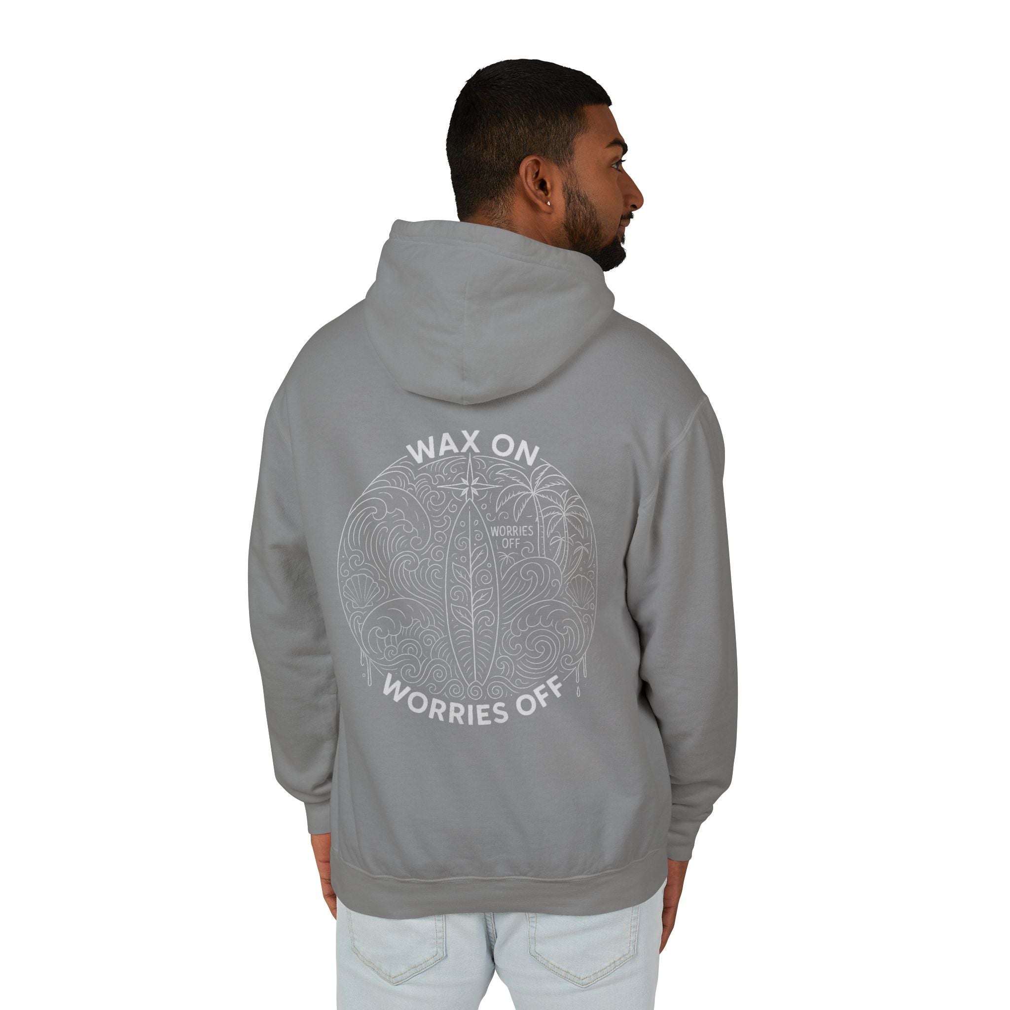 Vintage 'Wax On' Hoodie - Pencil White - Classic