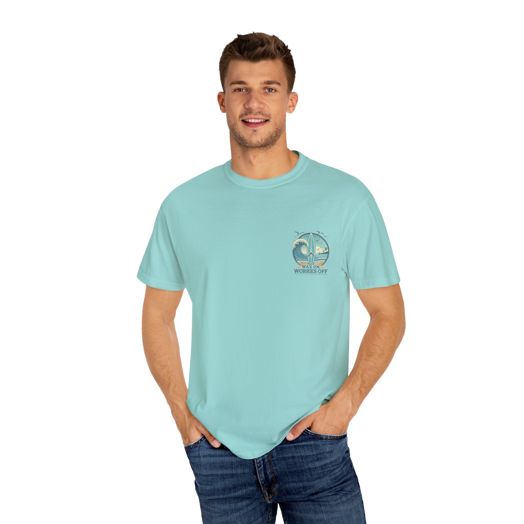 Wave Crest 'Wax On' Relaxed Tee - Acapulco Green