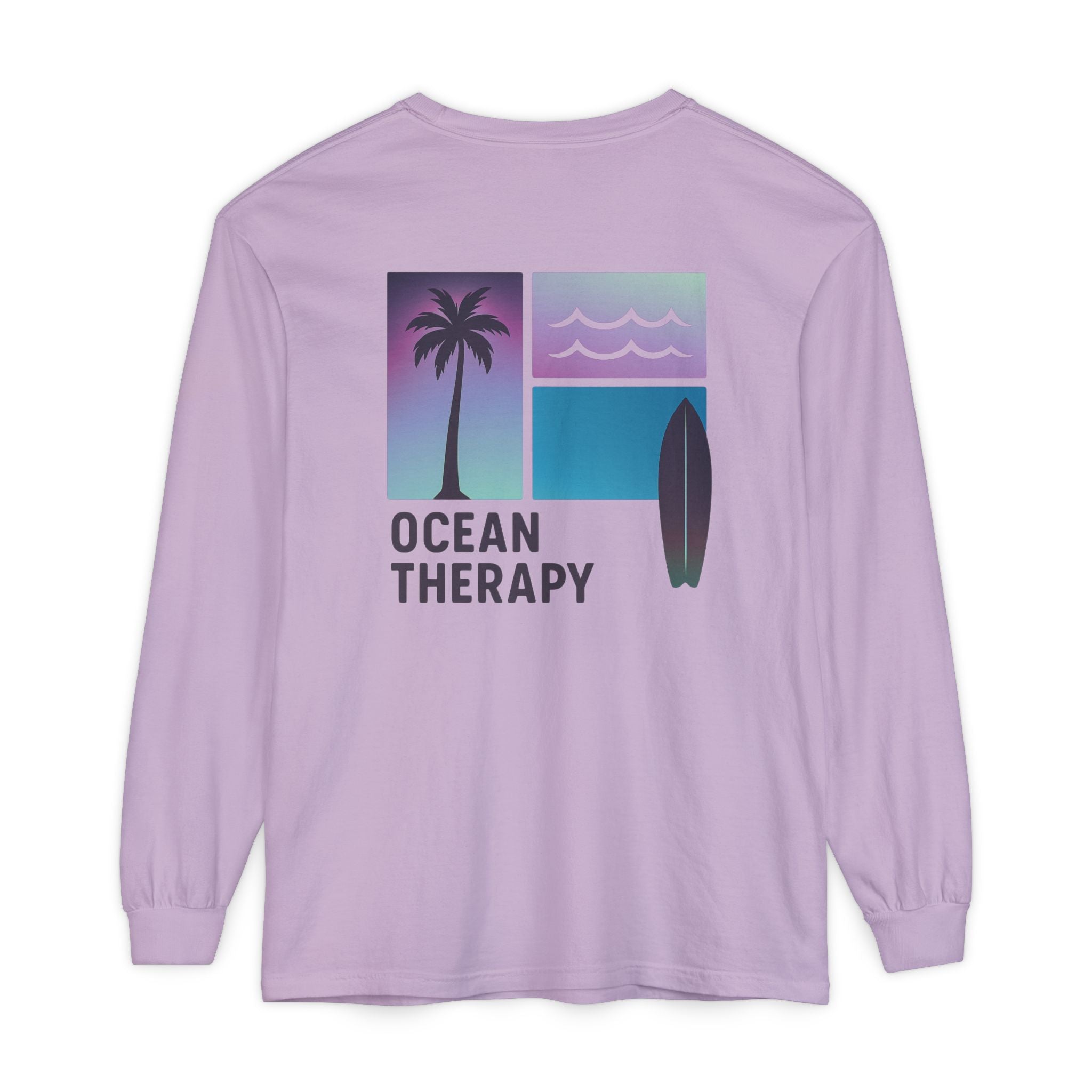 Ocean Therapy Long Sleeve Tee - Beach Block Purple
