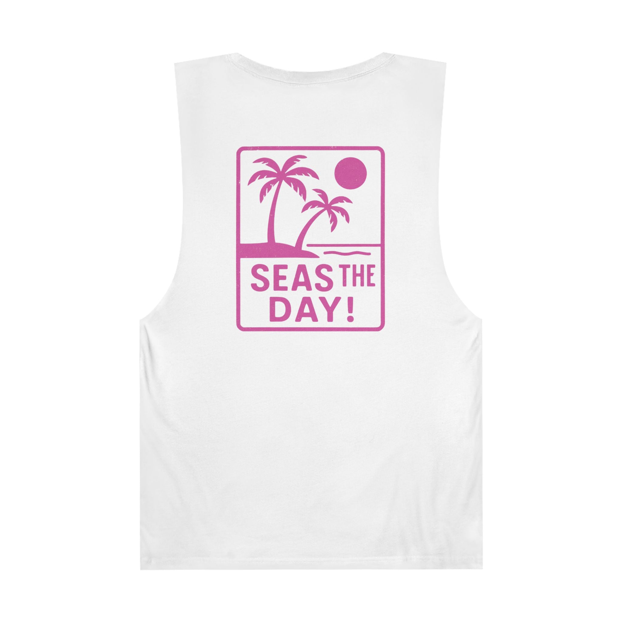 Tropic Beach 'Seas the Day' Chill Tank - Hot Summer Pink