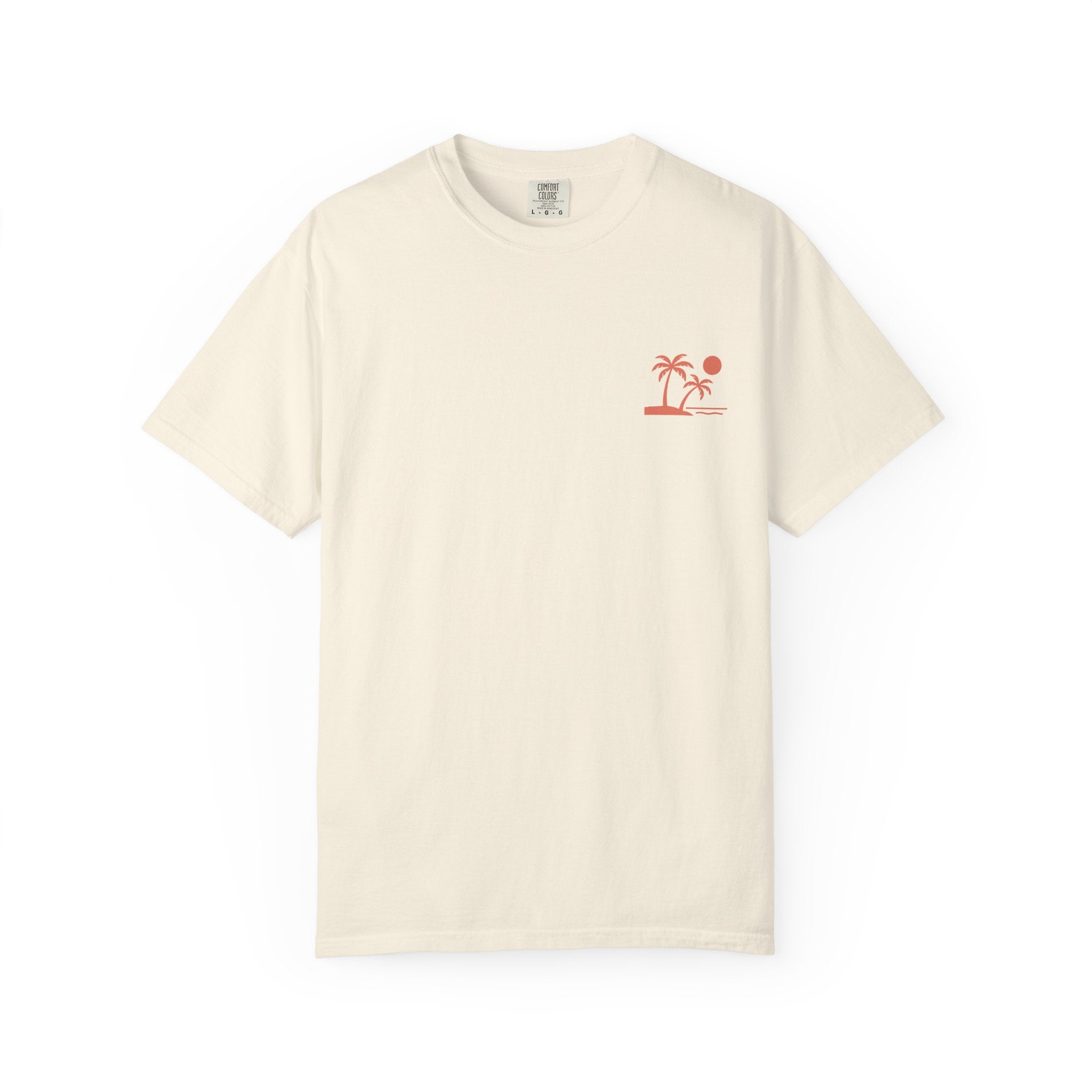 Tropic Beach 'Seas the Day' Relaxed Tee - Sunset Orange