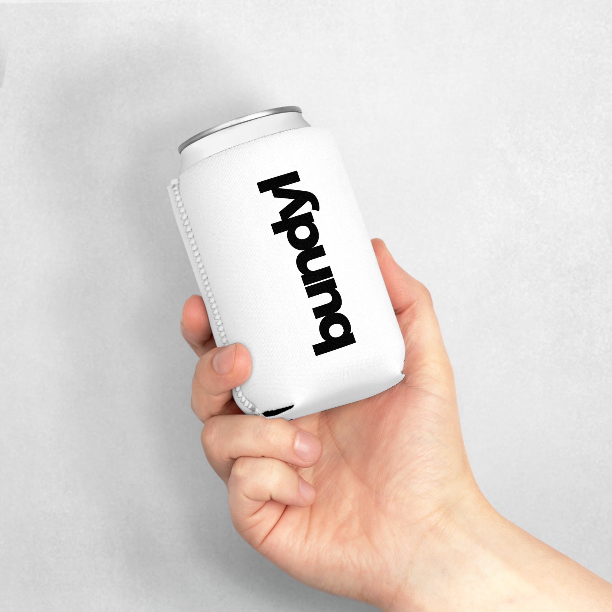 bundyl Logo Can Cooler - Black on White