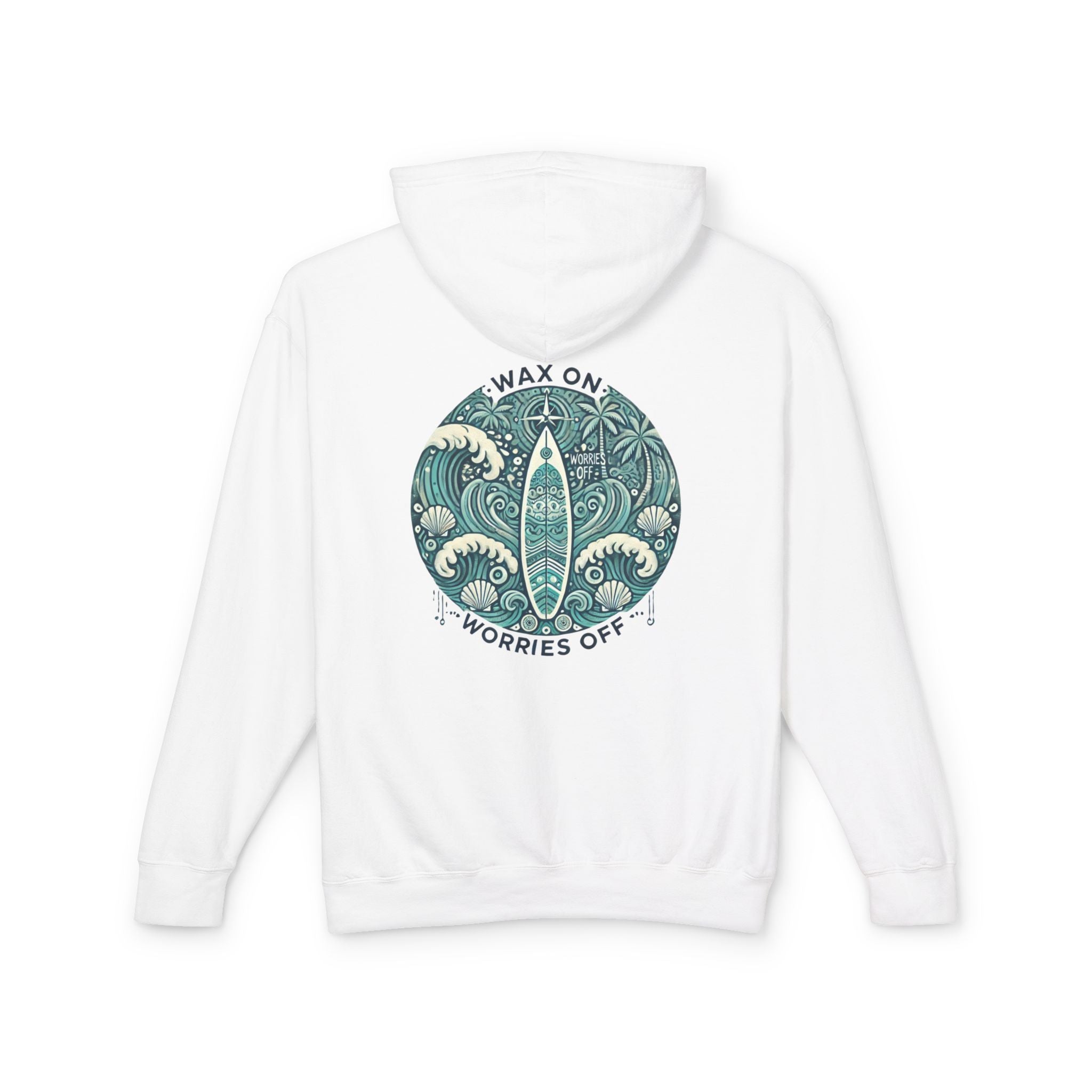 Vintage 'Wax On' Hoodie - Seafoam Green