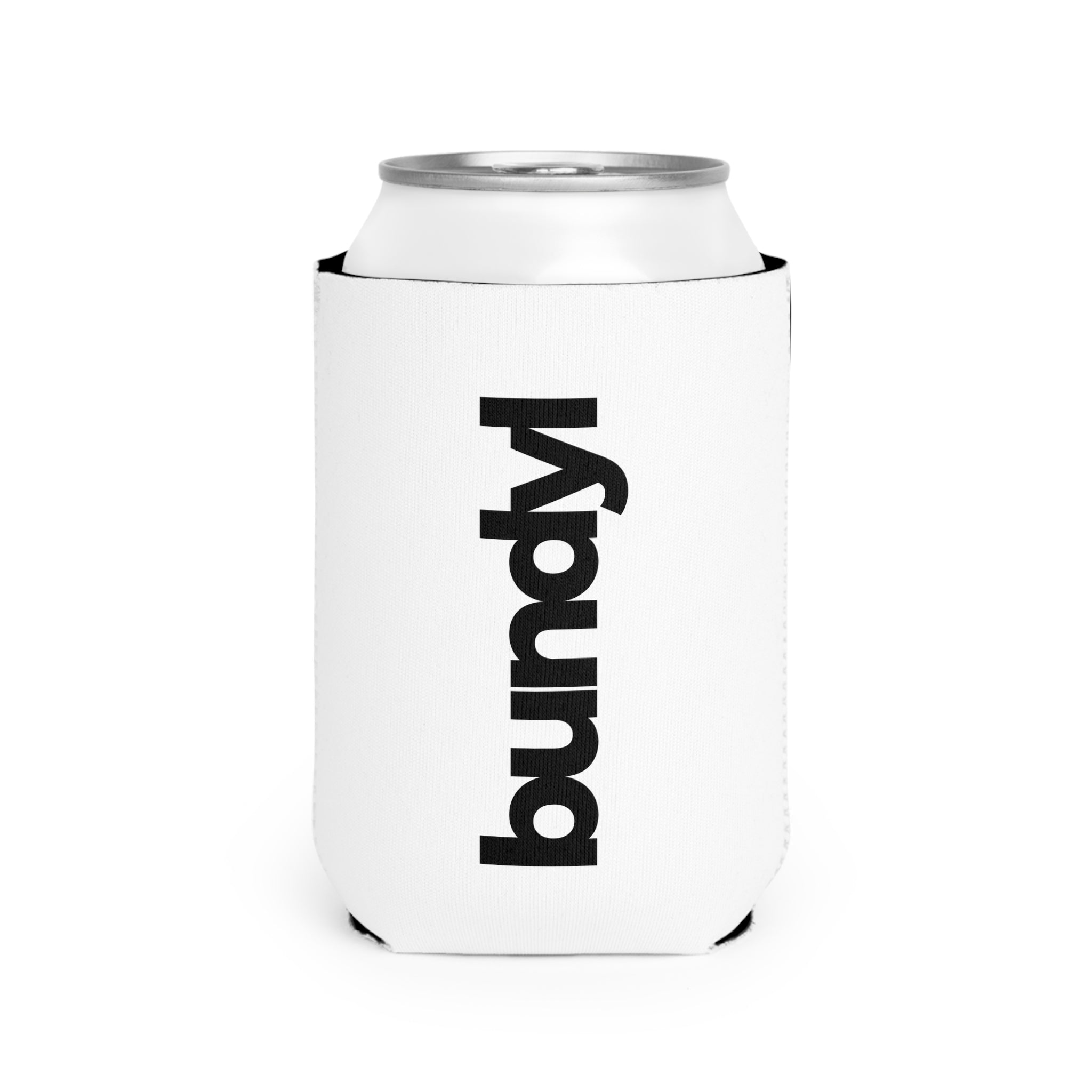 bundyl Logo Can Cooler - Black on White