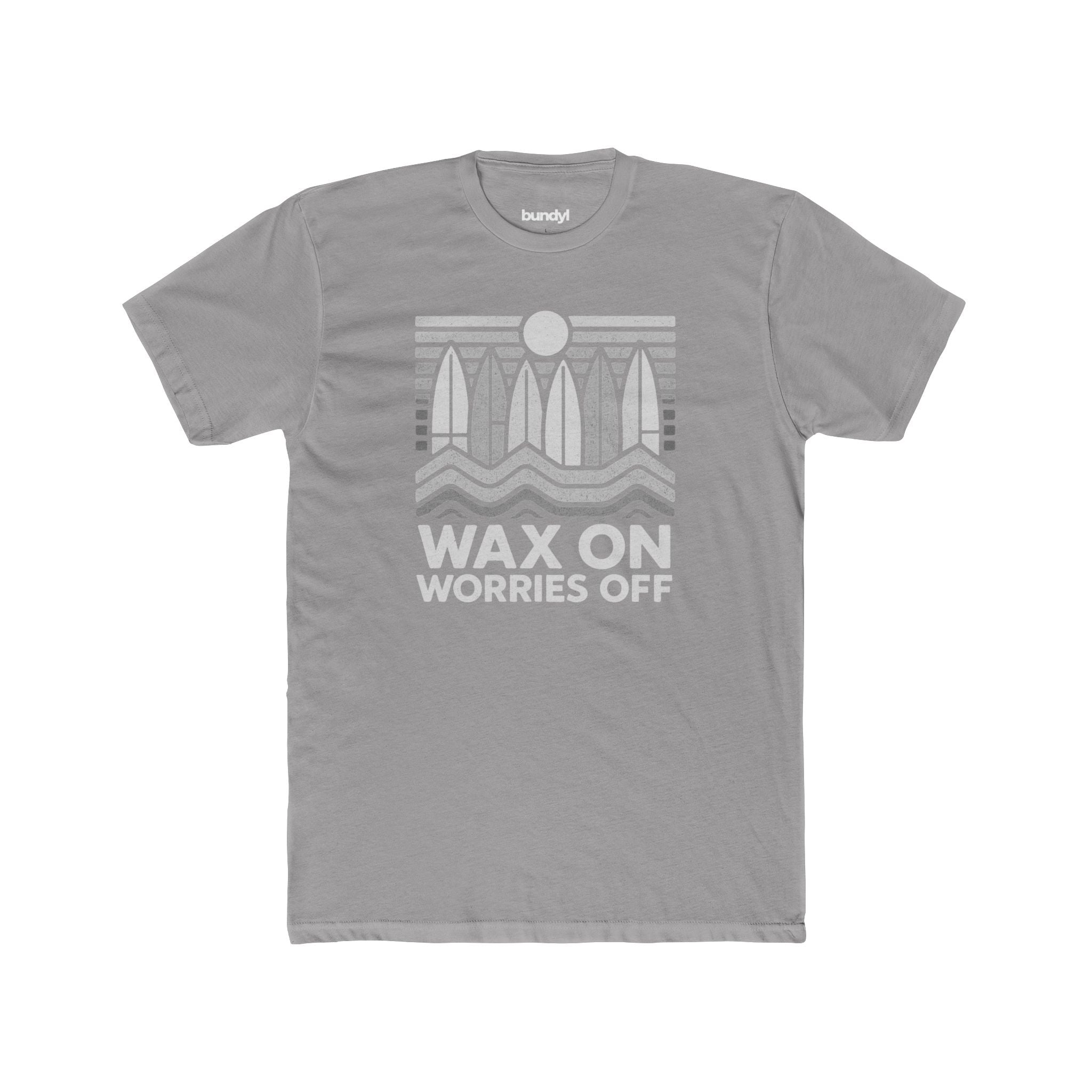 Boards Up 'Wax On' Fitted Tee - Wave White