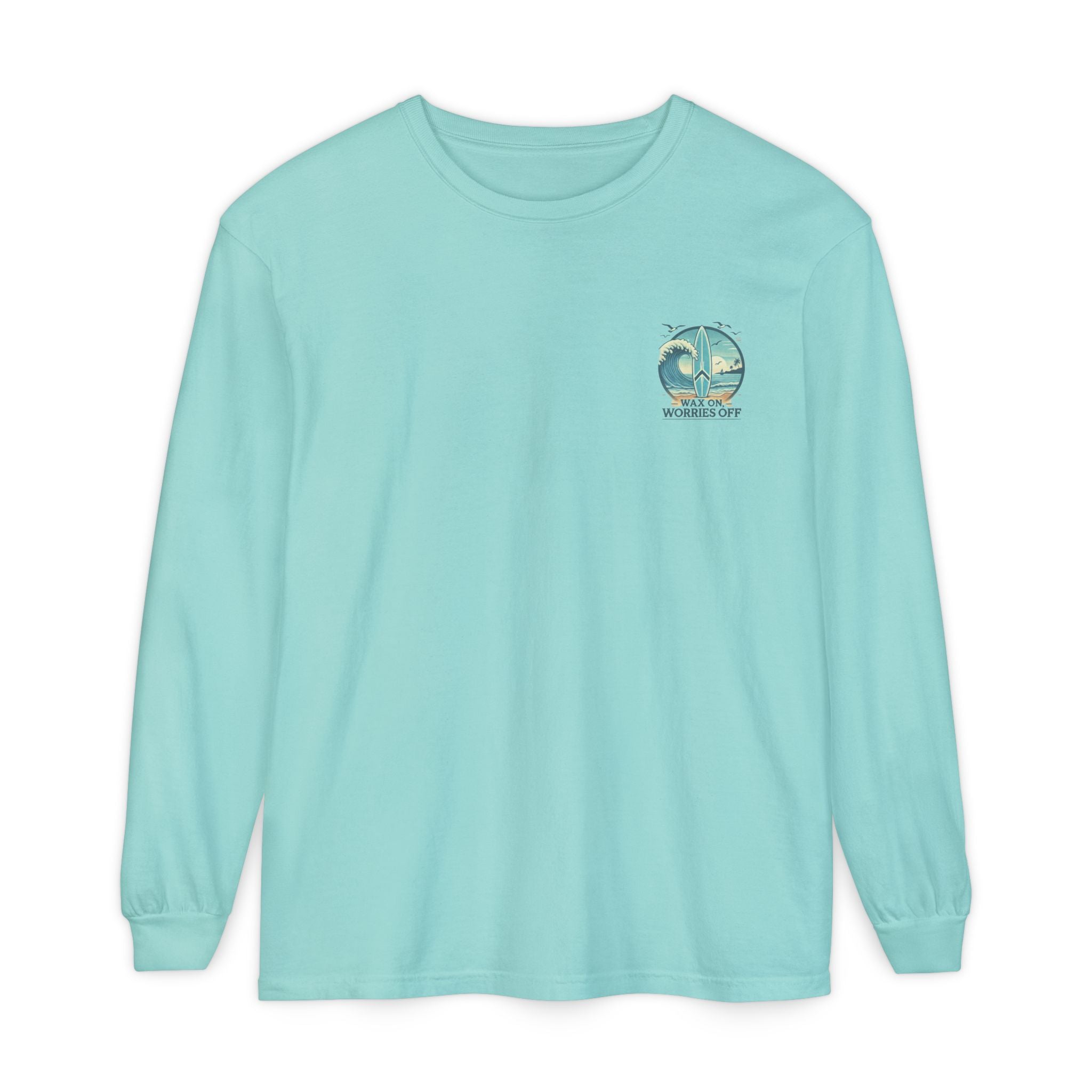 Wave Crest 'Wax On' Long Sleeve Tee - Acapulco Green