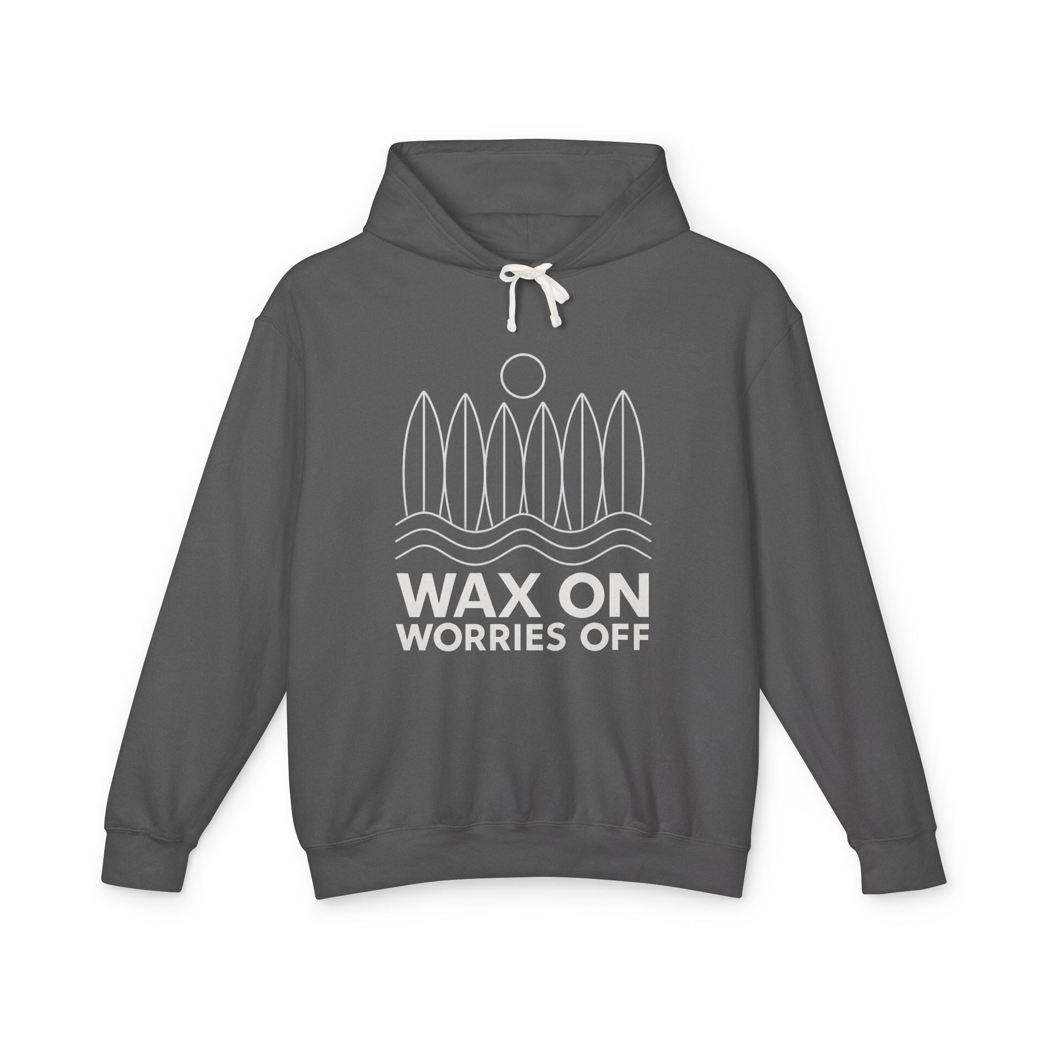 Boards Up 'Wax On' Hoodie - White Outline
