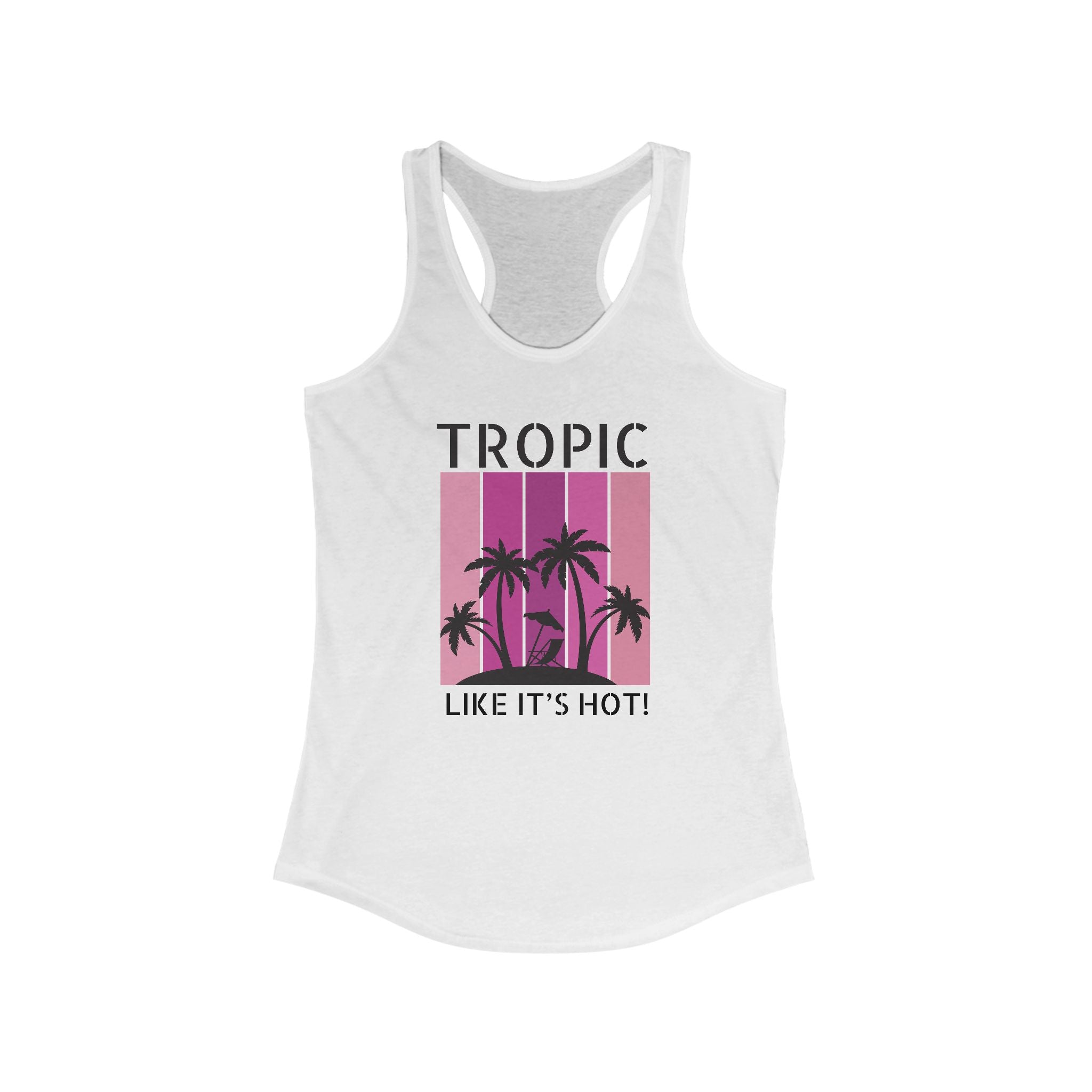 Tropic Panels Racerback Tank - Hot Summer Pink