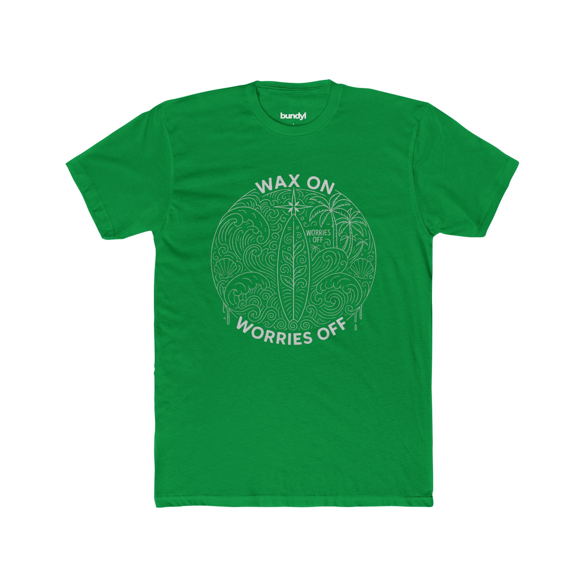 Vintage 'Wax On' Fitted Tee - Pencil White