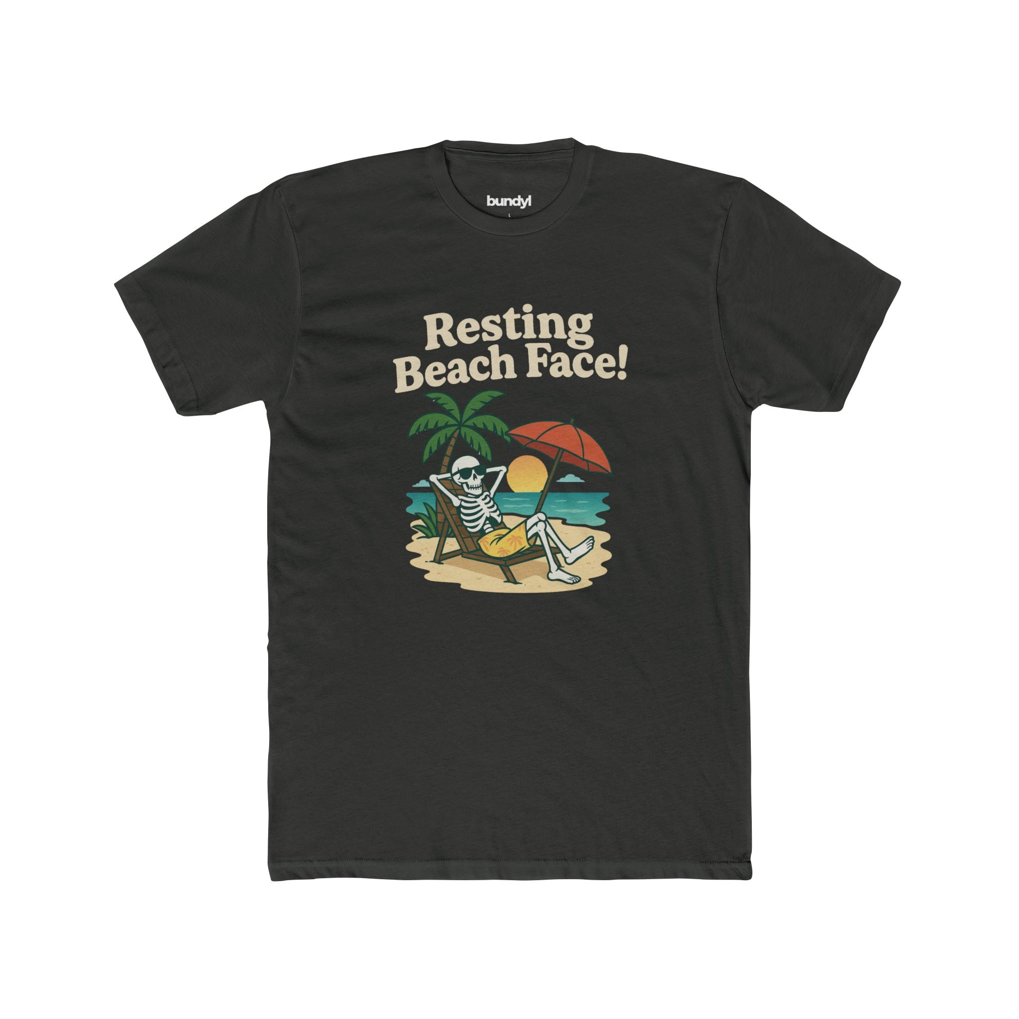 Skully 'Resting Beach Face' Fitted Tee