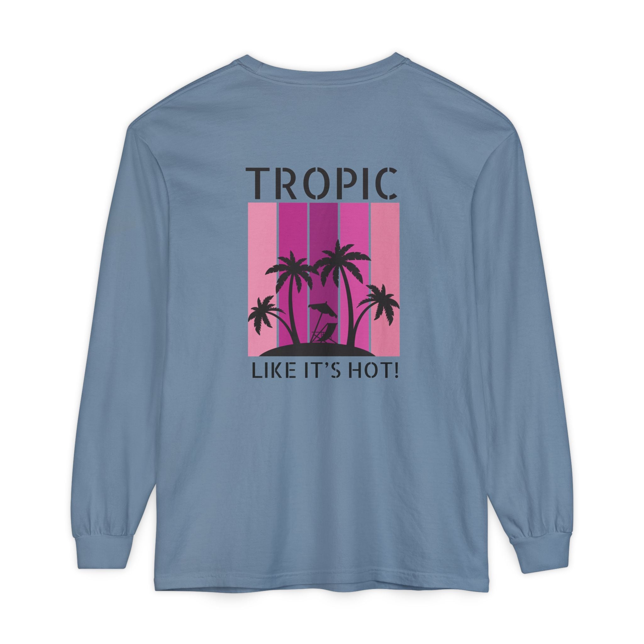 Tropic Panels Long Sleeve Tee - Hot Summer Pink